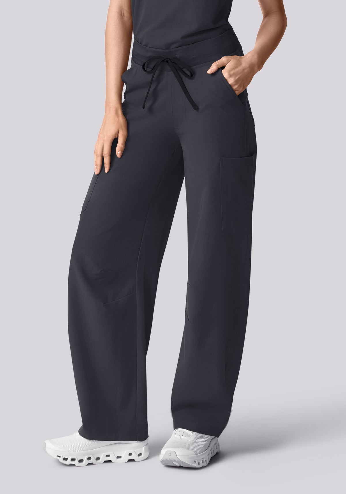 Mid-Rise Barrel Pants Pewter