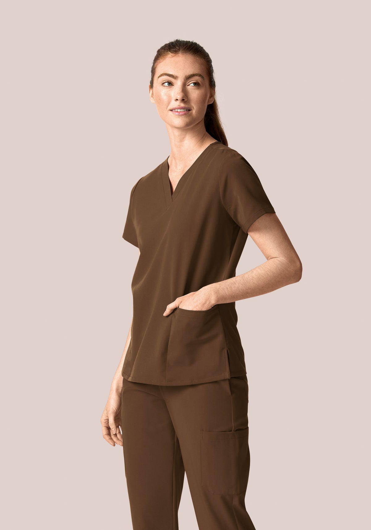 6 Pocket Top Chocolate Brown
