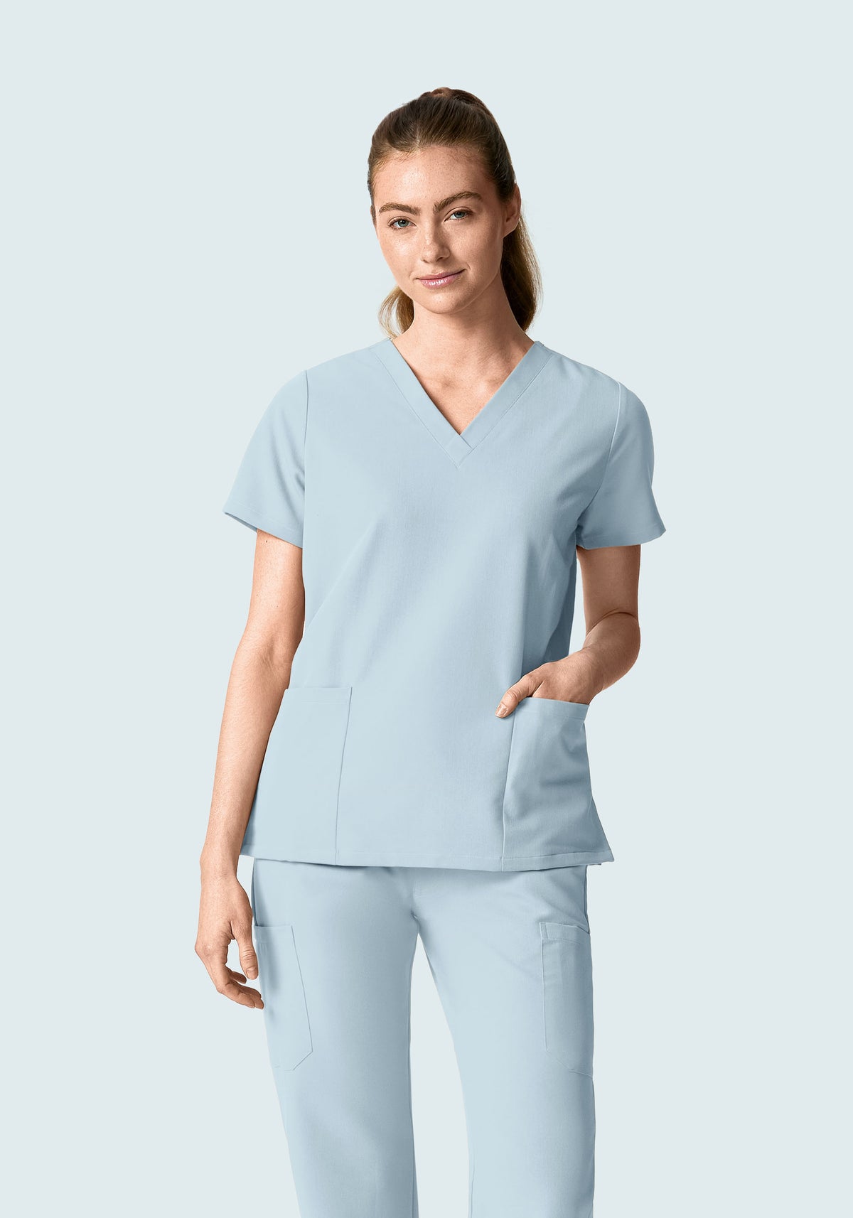 6 Pocket Top Powder Blue