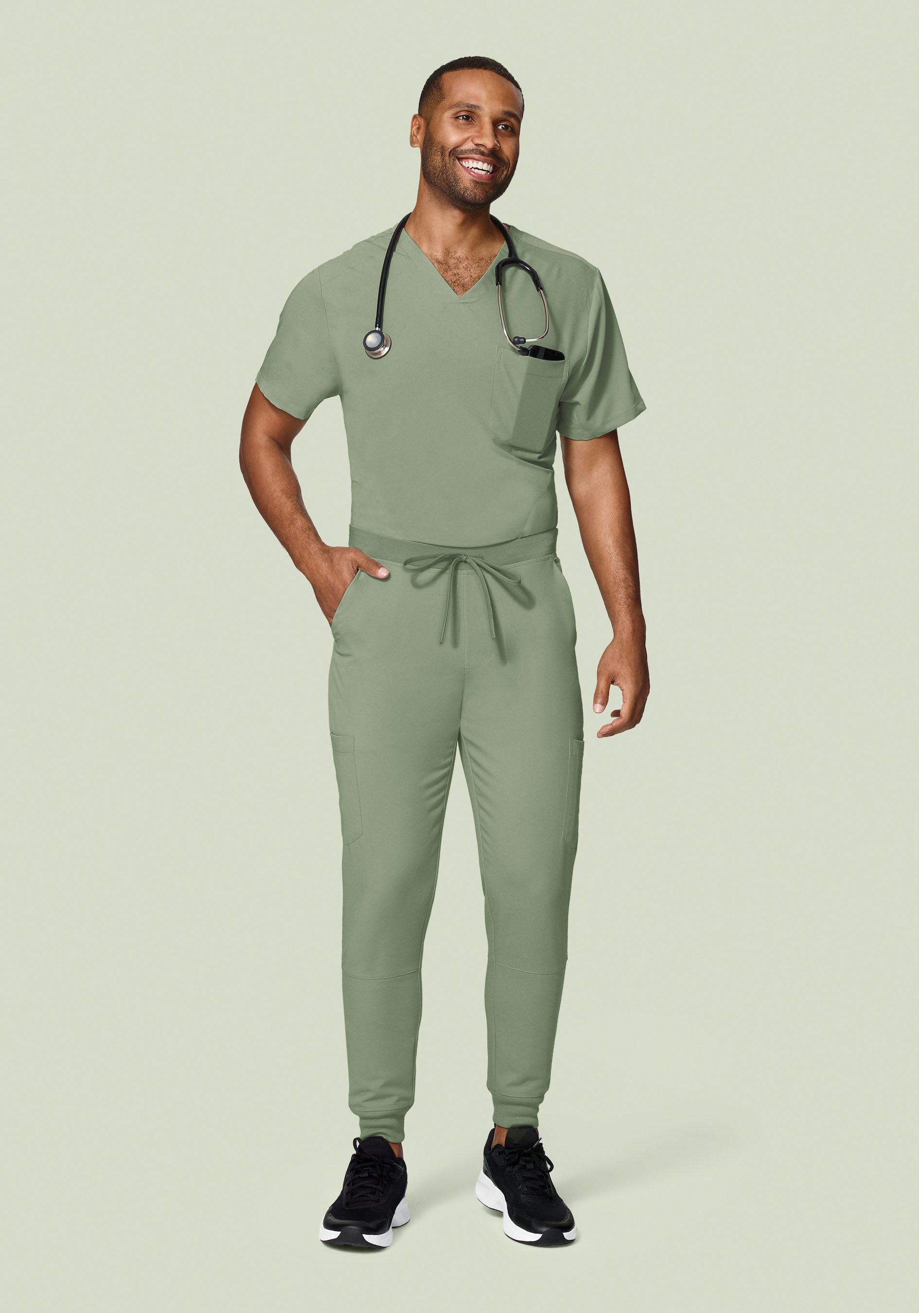 7 Pocket Joggers Cool Sage