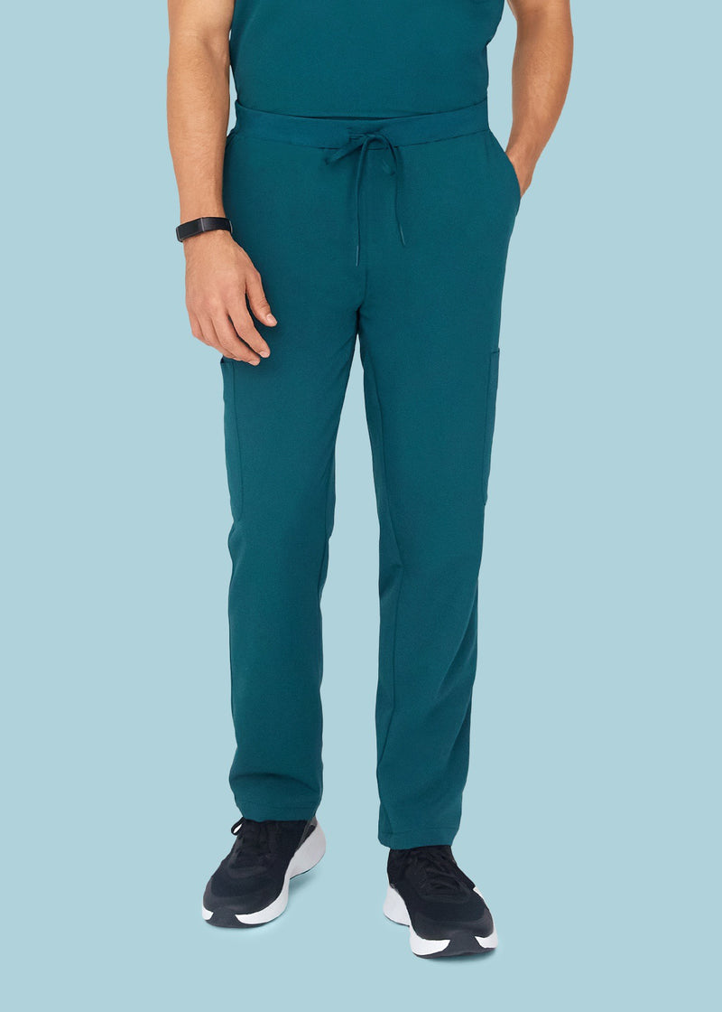 7 Pocket Mens Cargos Scrub Pants Caribbean Blue – Mandala Scrubs