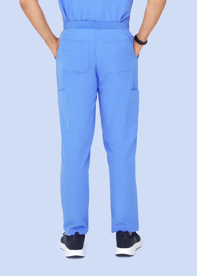 7 Pocket Cargos Ceil Blue | Mens Scrubs Pants – Mandala Scrubs