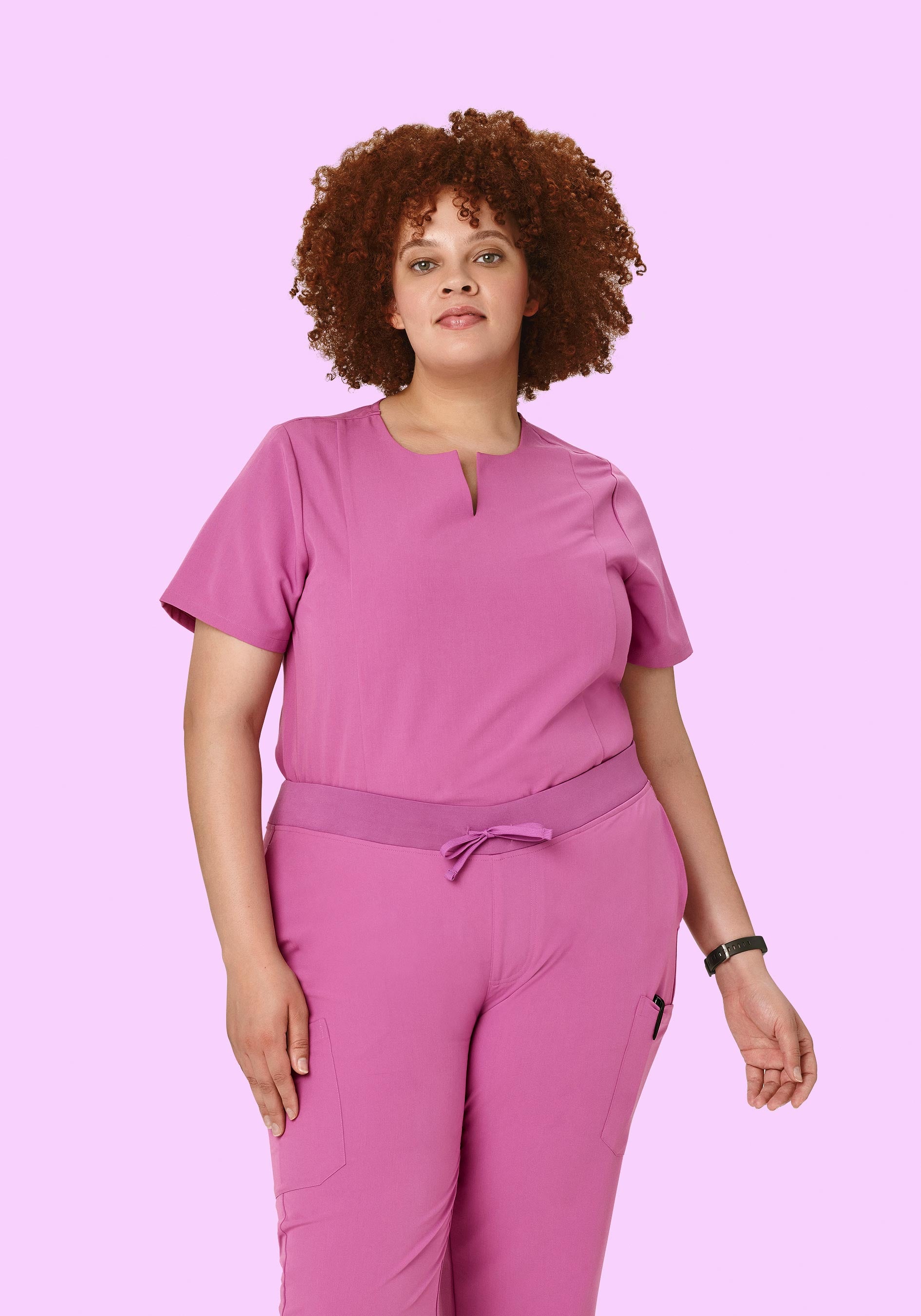Women's Notch Neck Scrub Top - Dahlia | Mandala Scrubs