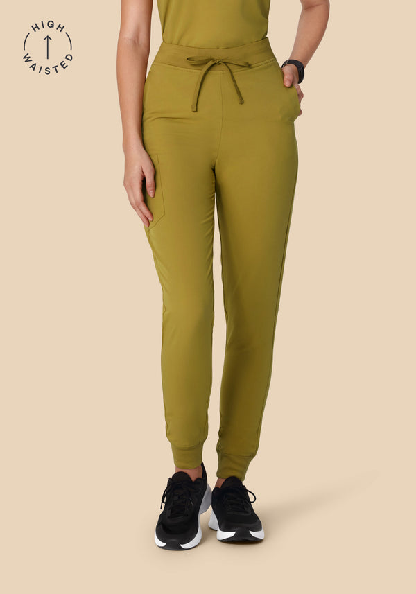 High Waisted Joggers Pistachio