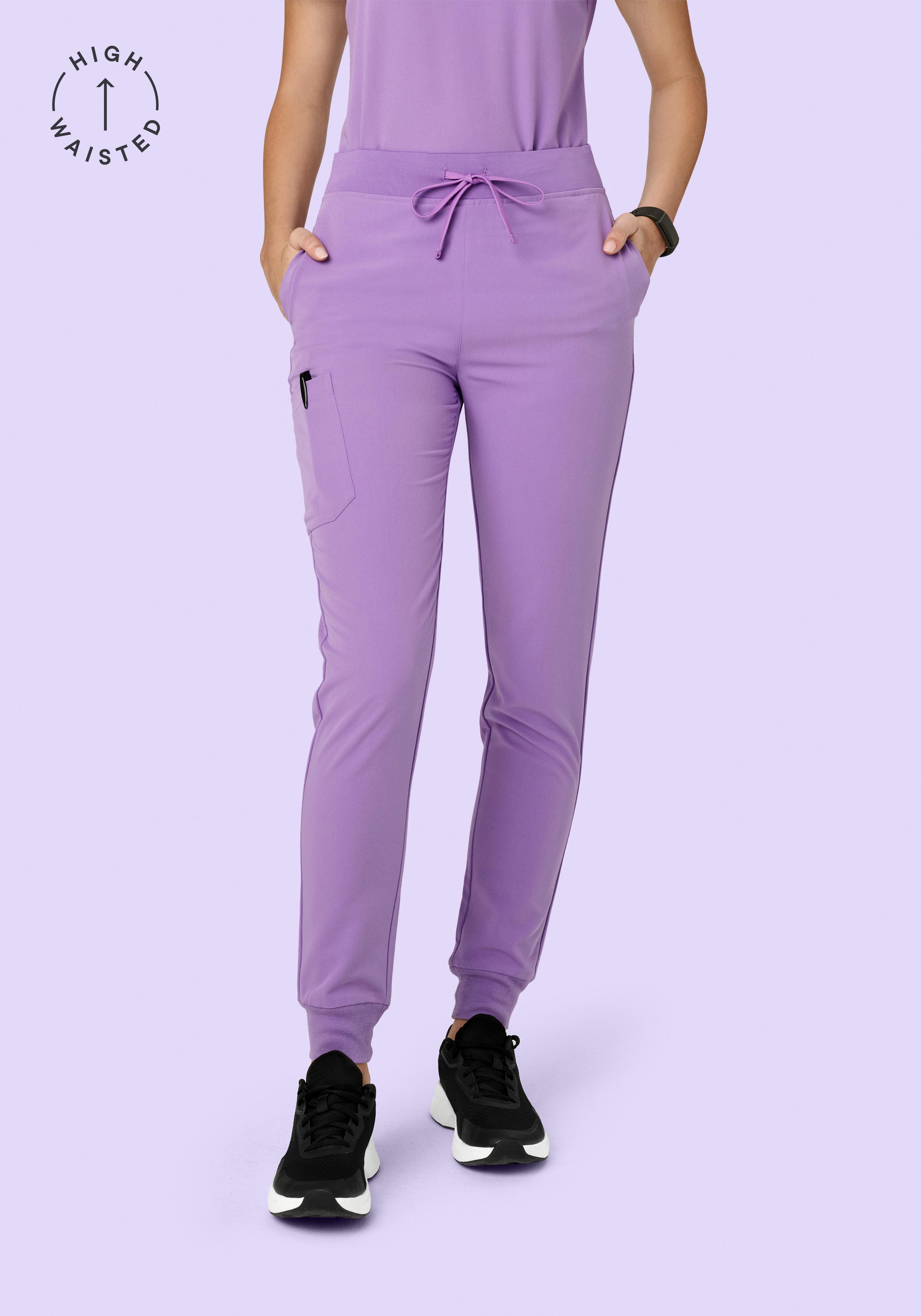 High Waisted Joggers Lavender