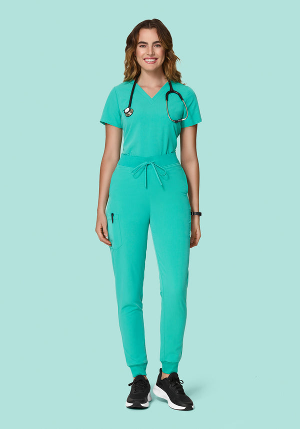 High Waisted Joggers Surgical Green