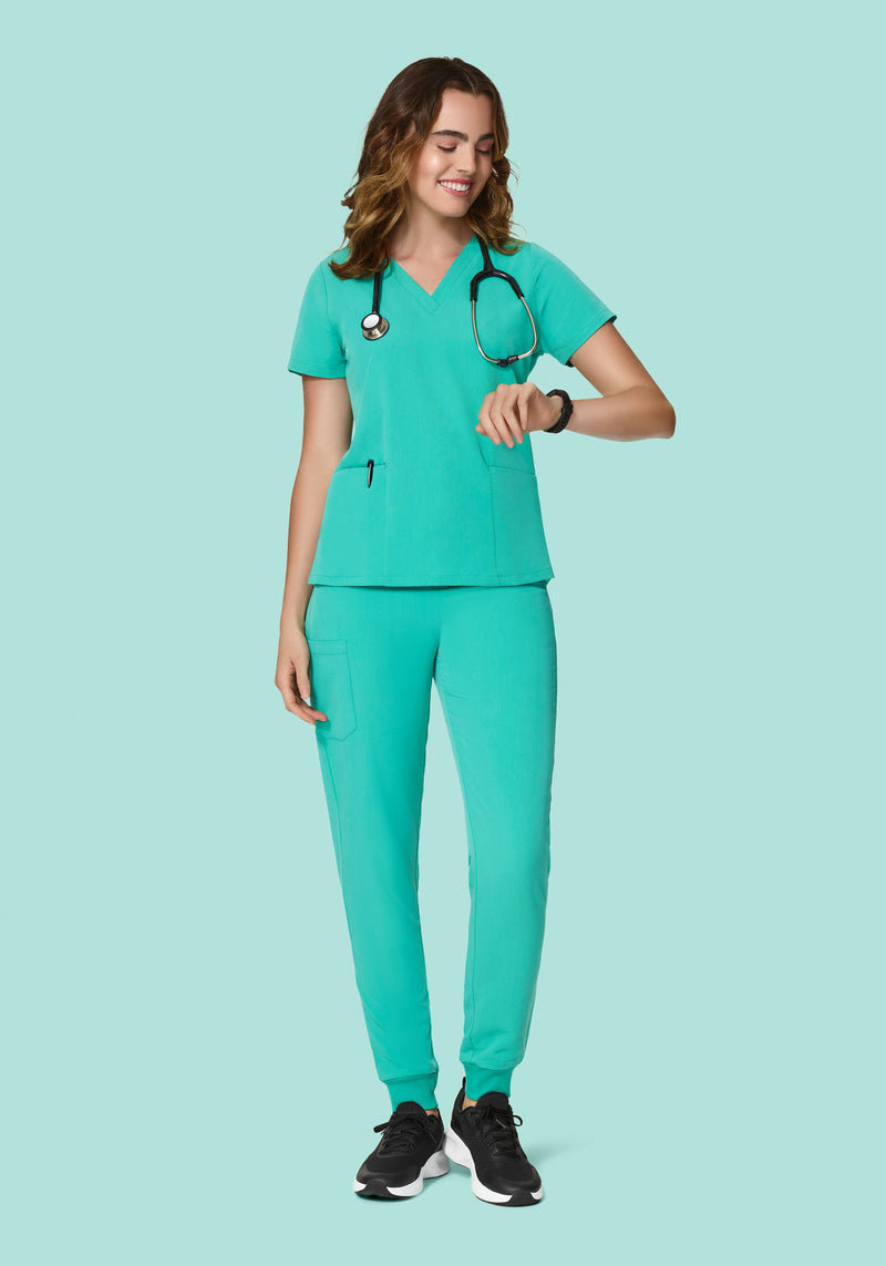 High Waisted Joggers Surgical Green