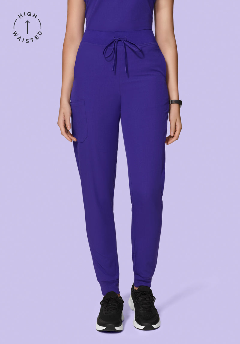 High Waisted Joggers True Grape