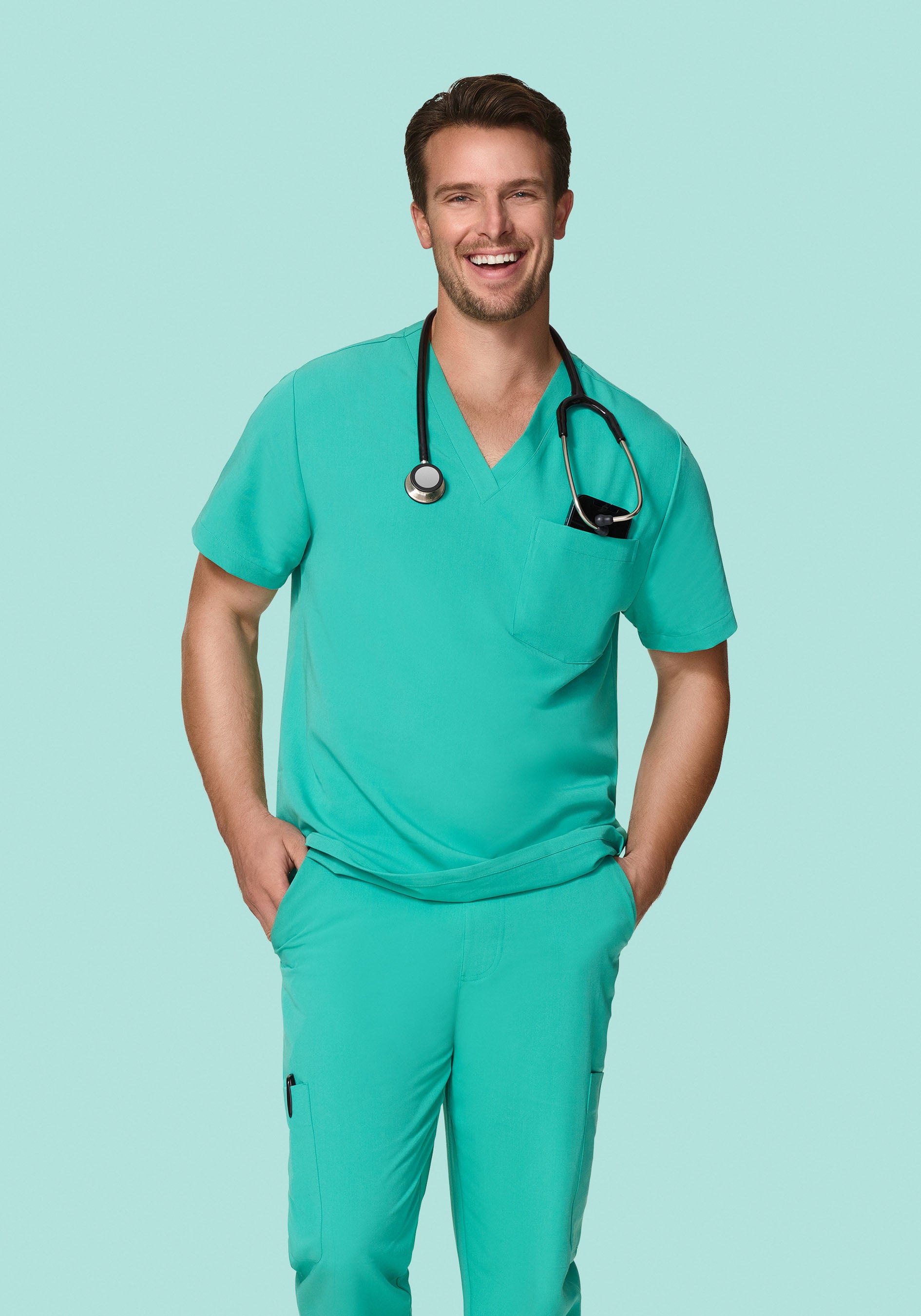 Two Pocket Top Surgical Green