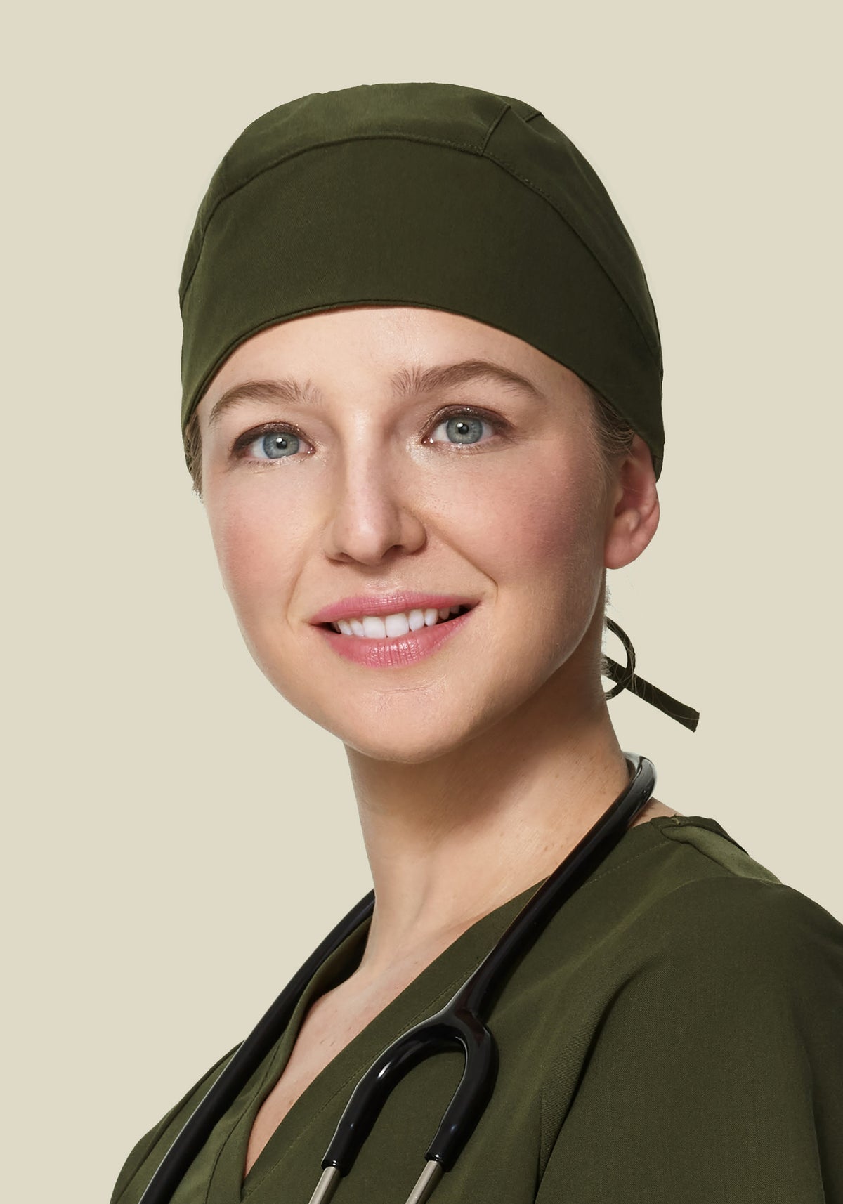 Contemporary Scrub Cap - Olive | Mandala Scrubs