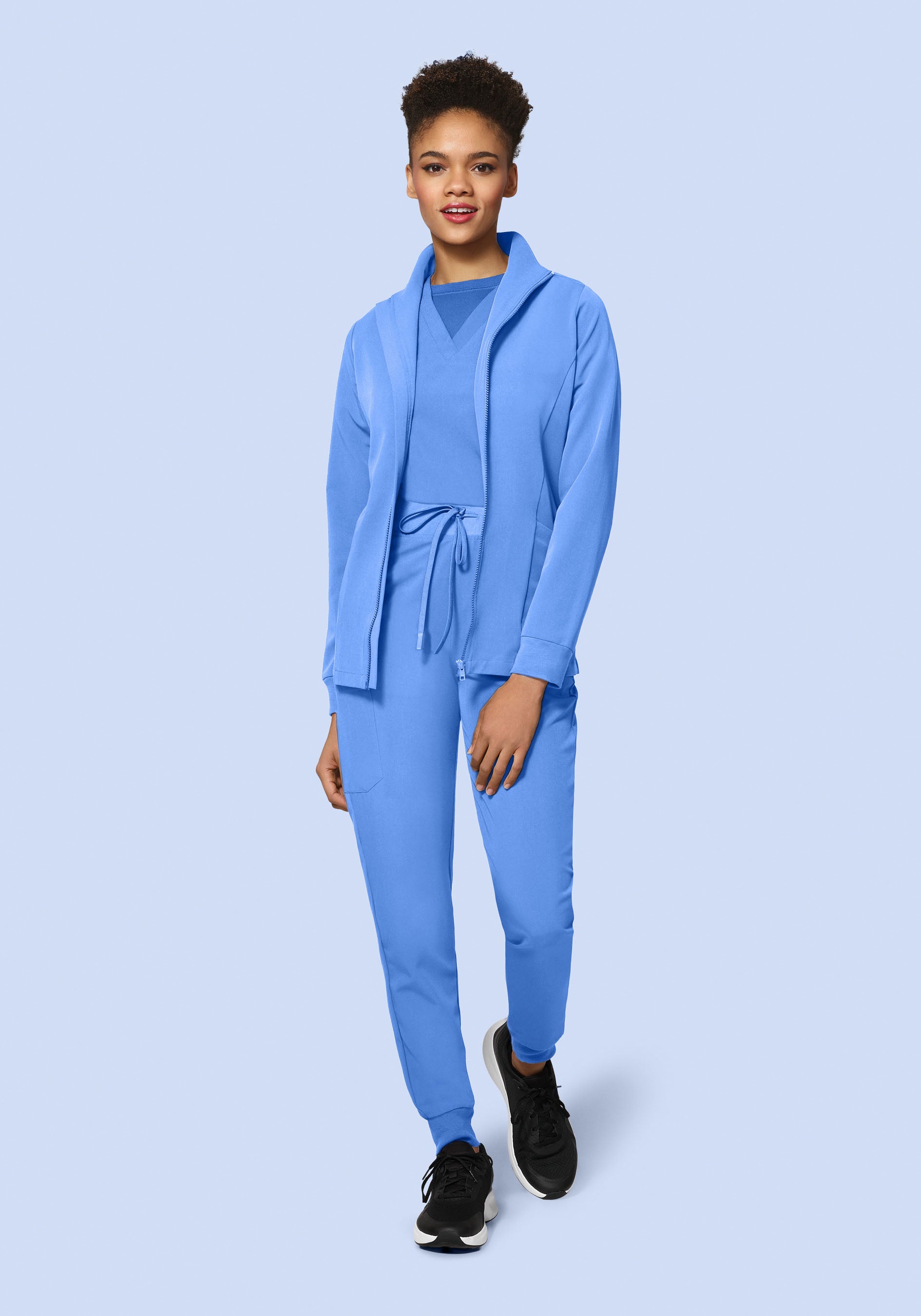 Women's Modern Scrub Jacket Ceil Blue