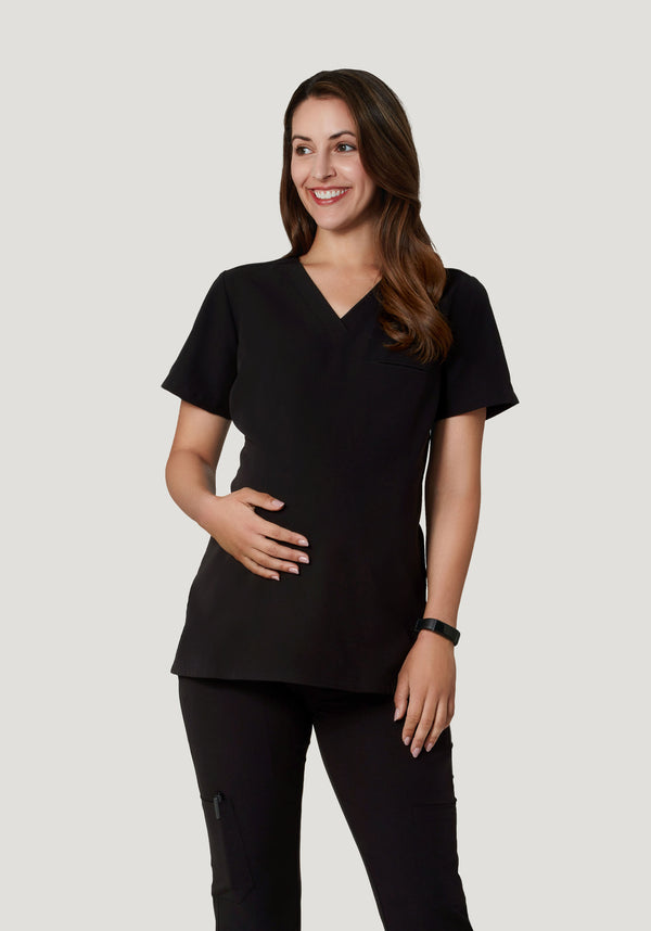 Maternity One Pocket Top Pewter