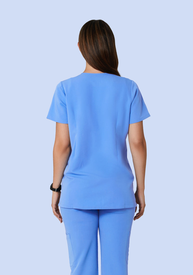 Maternity One Pocket Top Ceil Blue