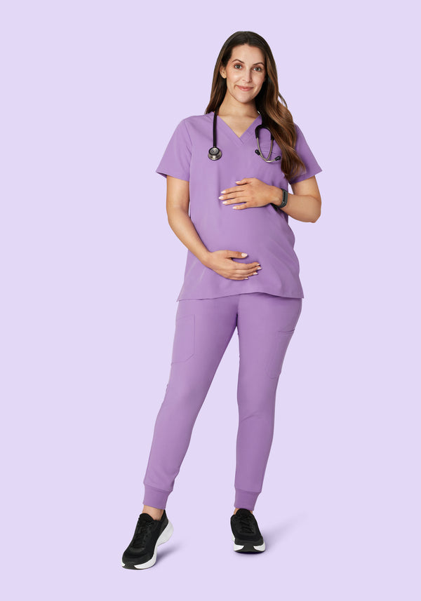 Maternity One Pocket Top Lavender