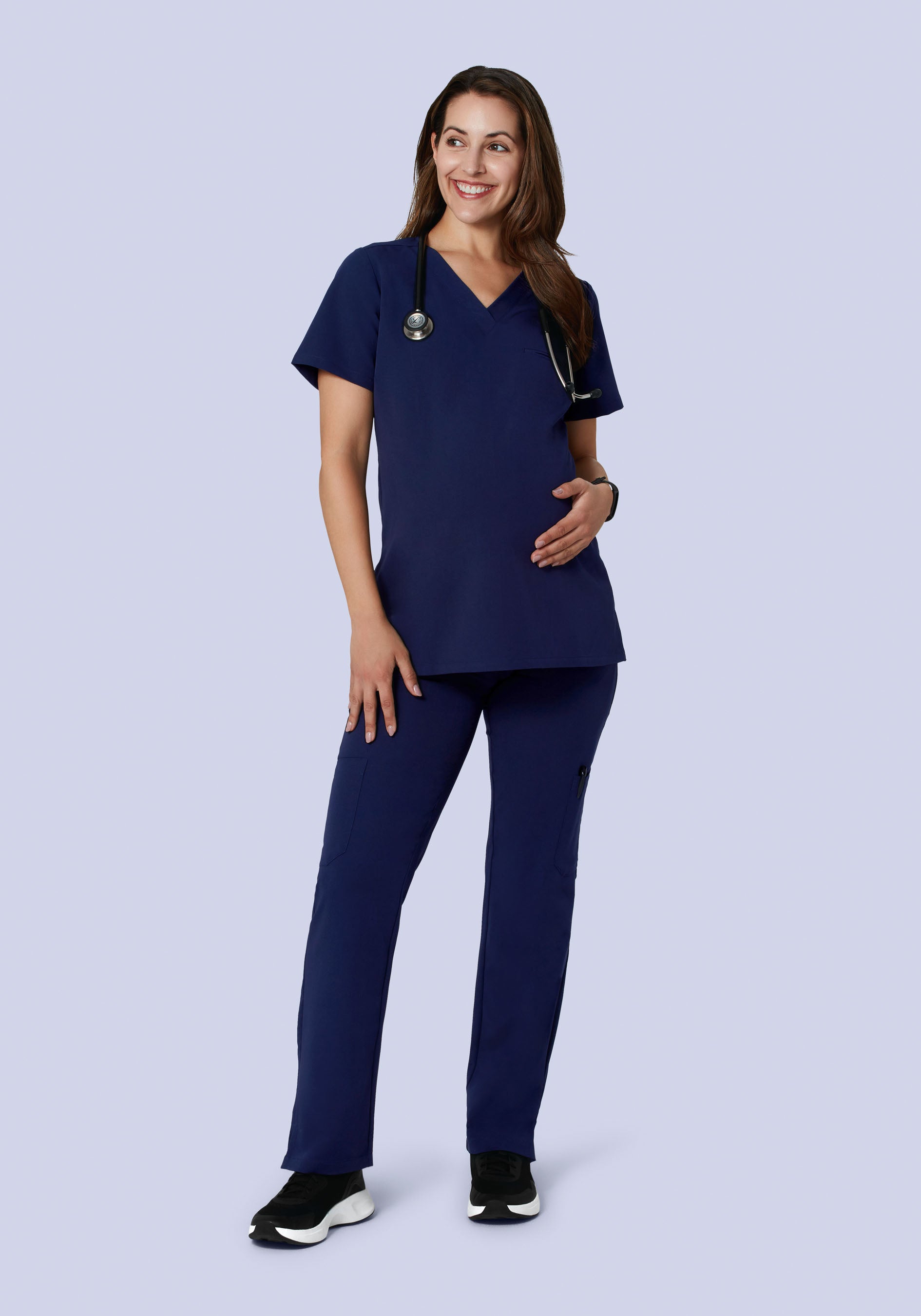Maternity One Pocket Top Navy