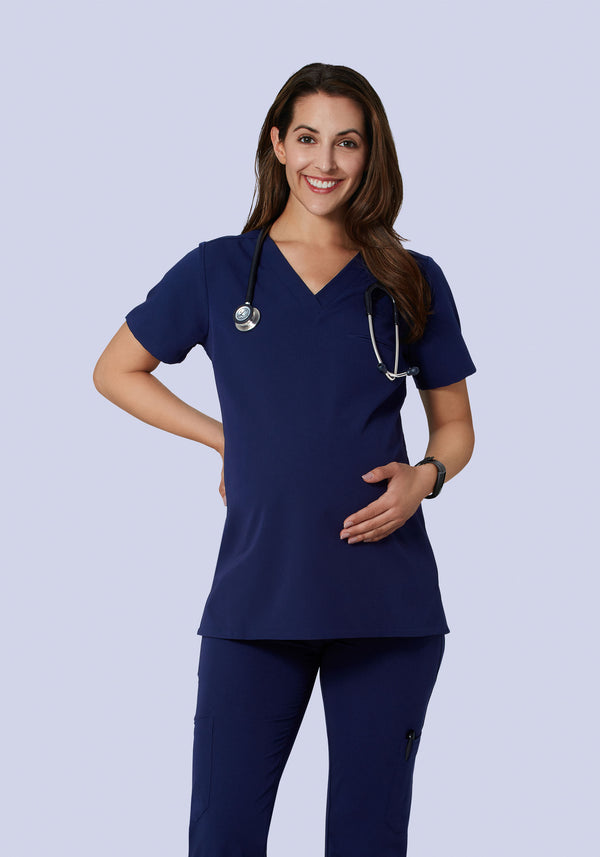 Maternity One Pocket Top Pewter