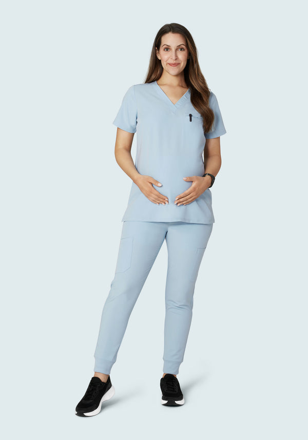 Maternity One Pocket Top Pewter