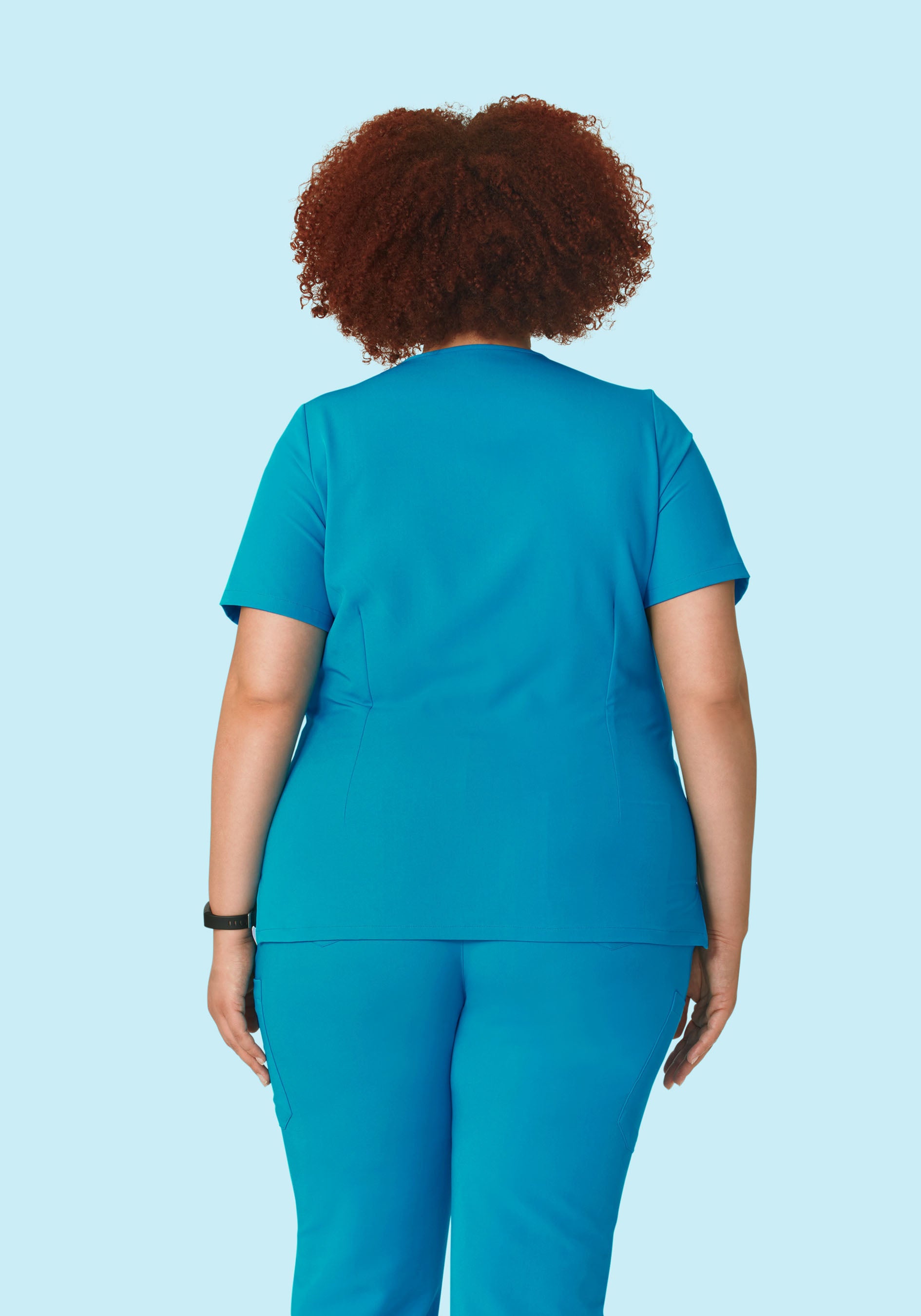 5 Pocket Notch Neck Top Azure