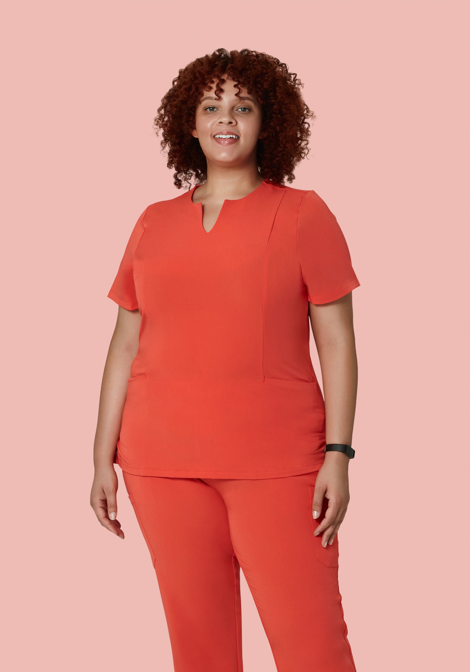 5 Pocket Notch Neck Top Terracotta