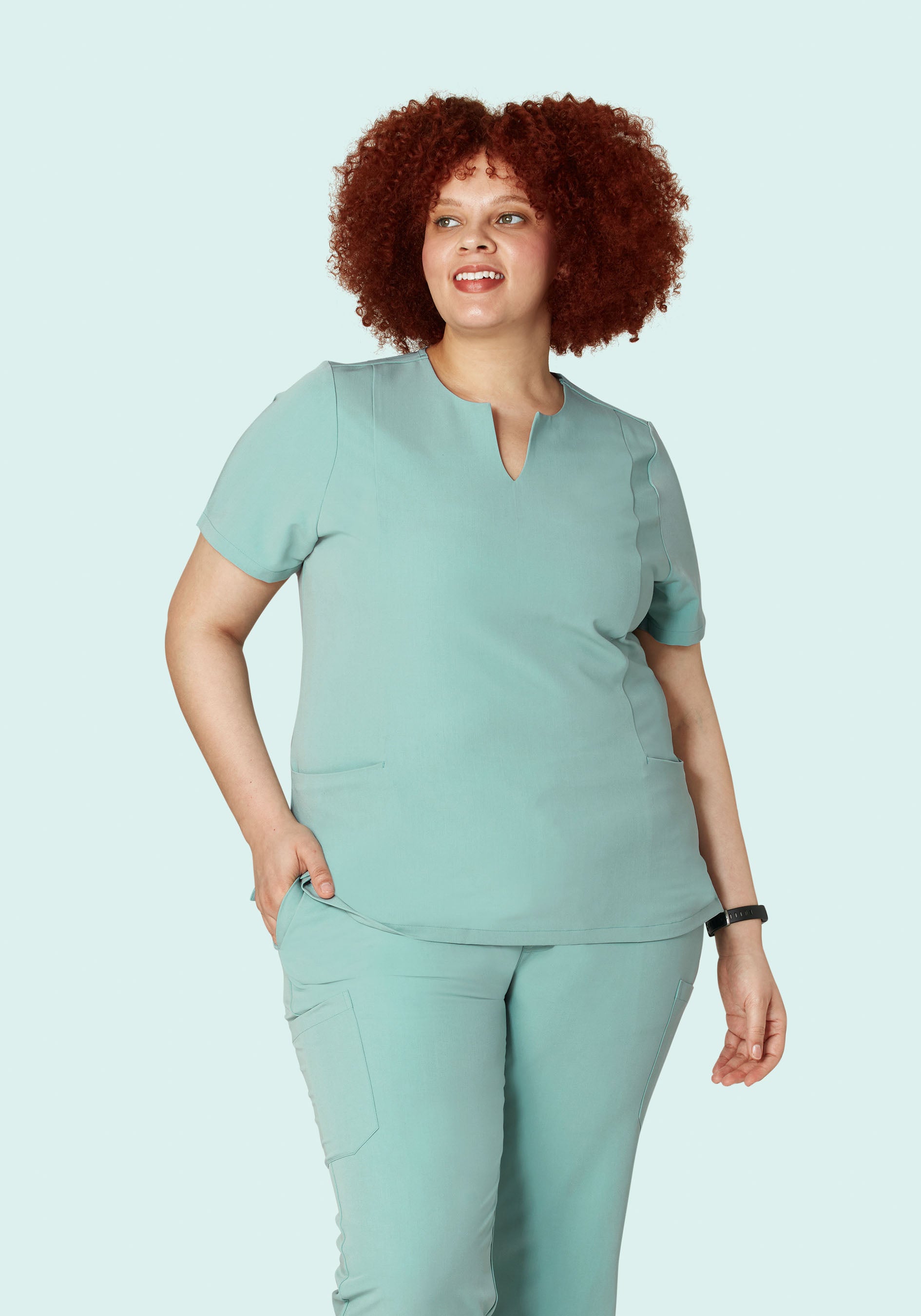 5 Pocket Notch Neck Top Tourmaline