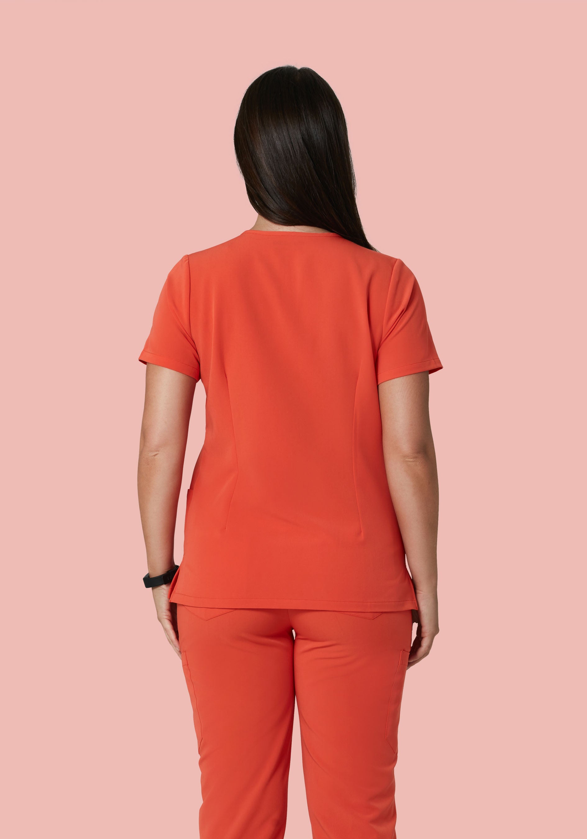 5 Pocket Notch Neck Top Terracotta