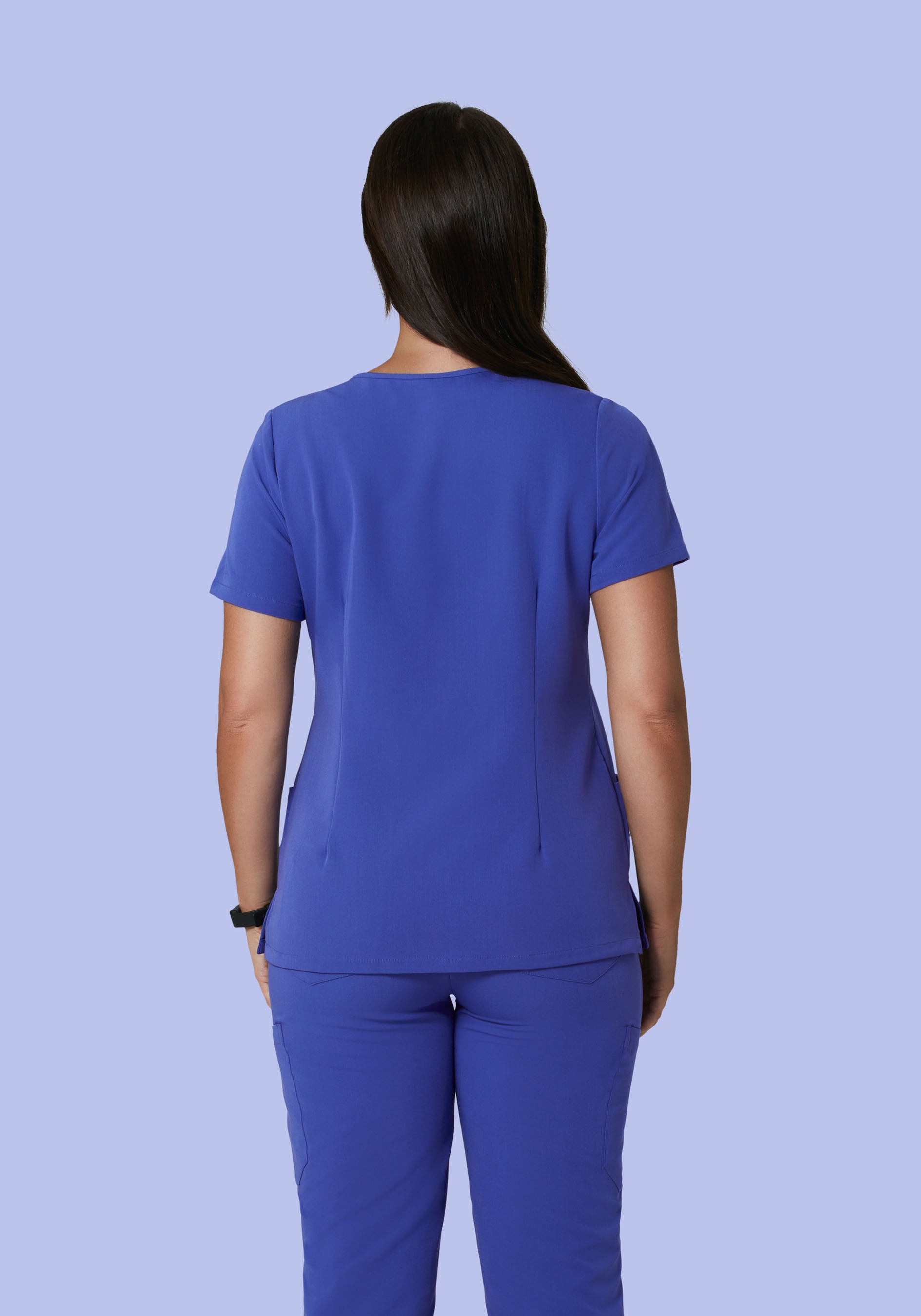 5 Pocket Notch Neck Top Very Peri