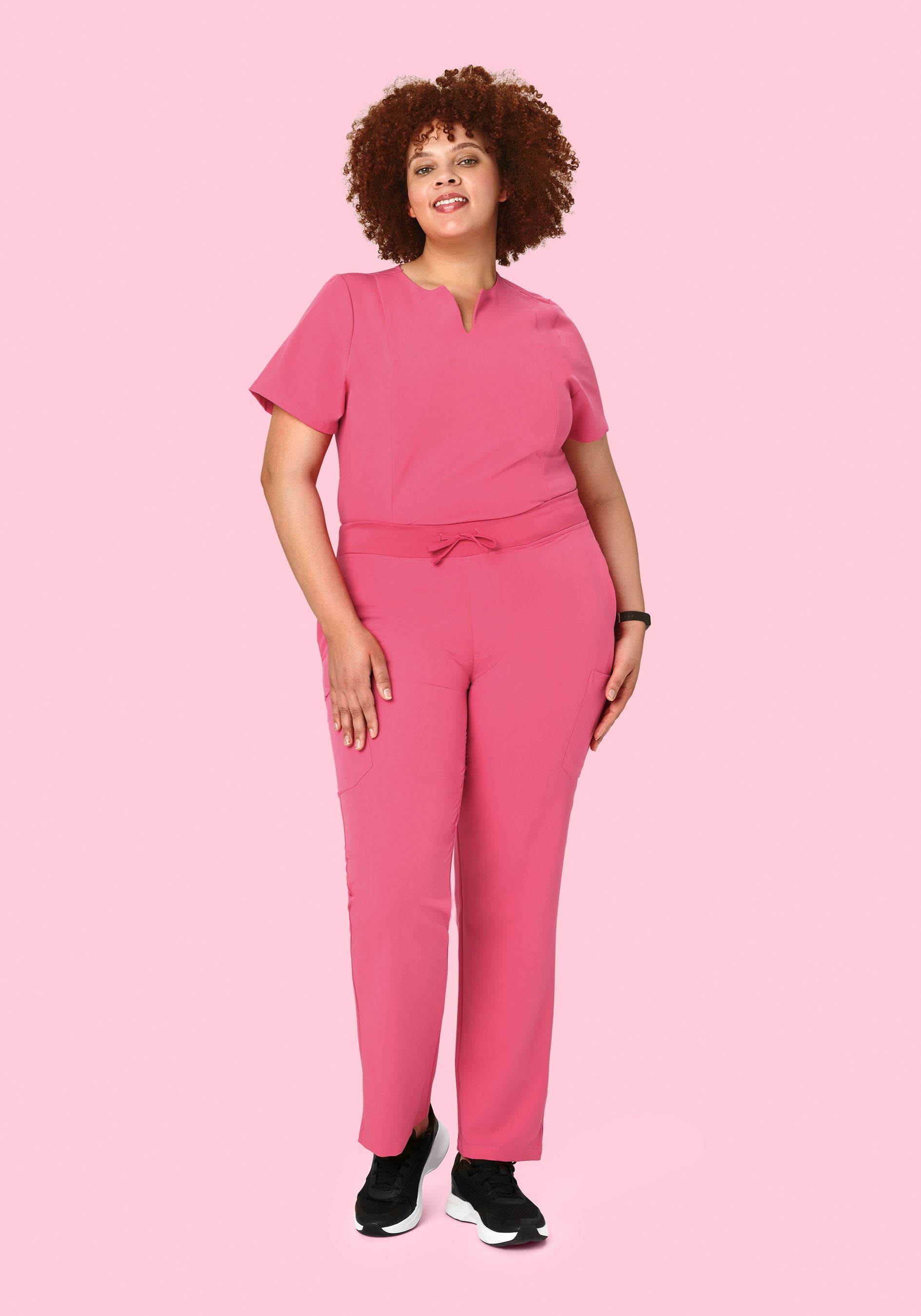 5 Pocket Notch Neck Top Bubblegum