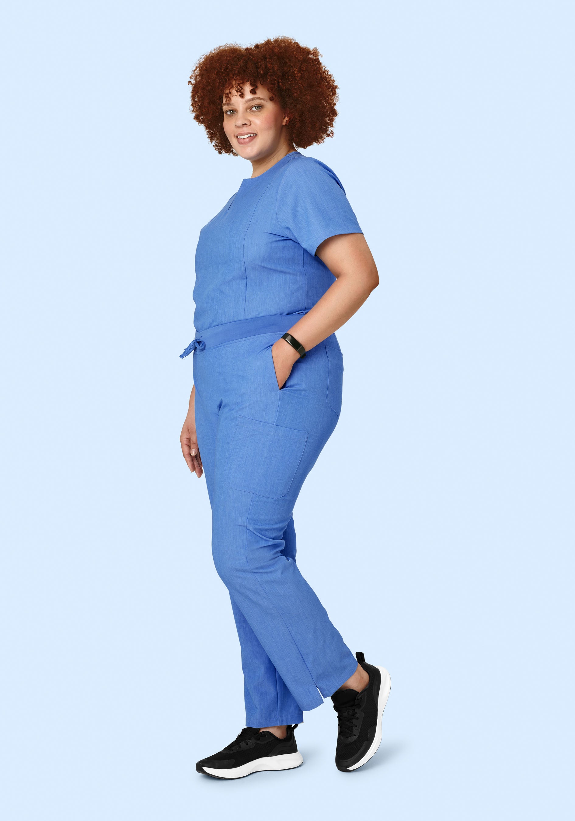 9 Pocket Cargo Pants Heather Blue