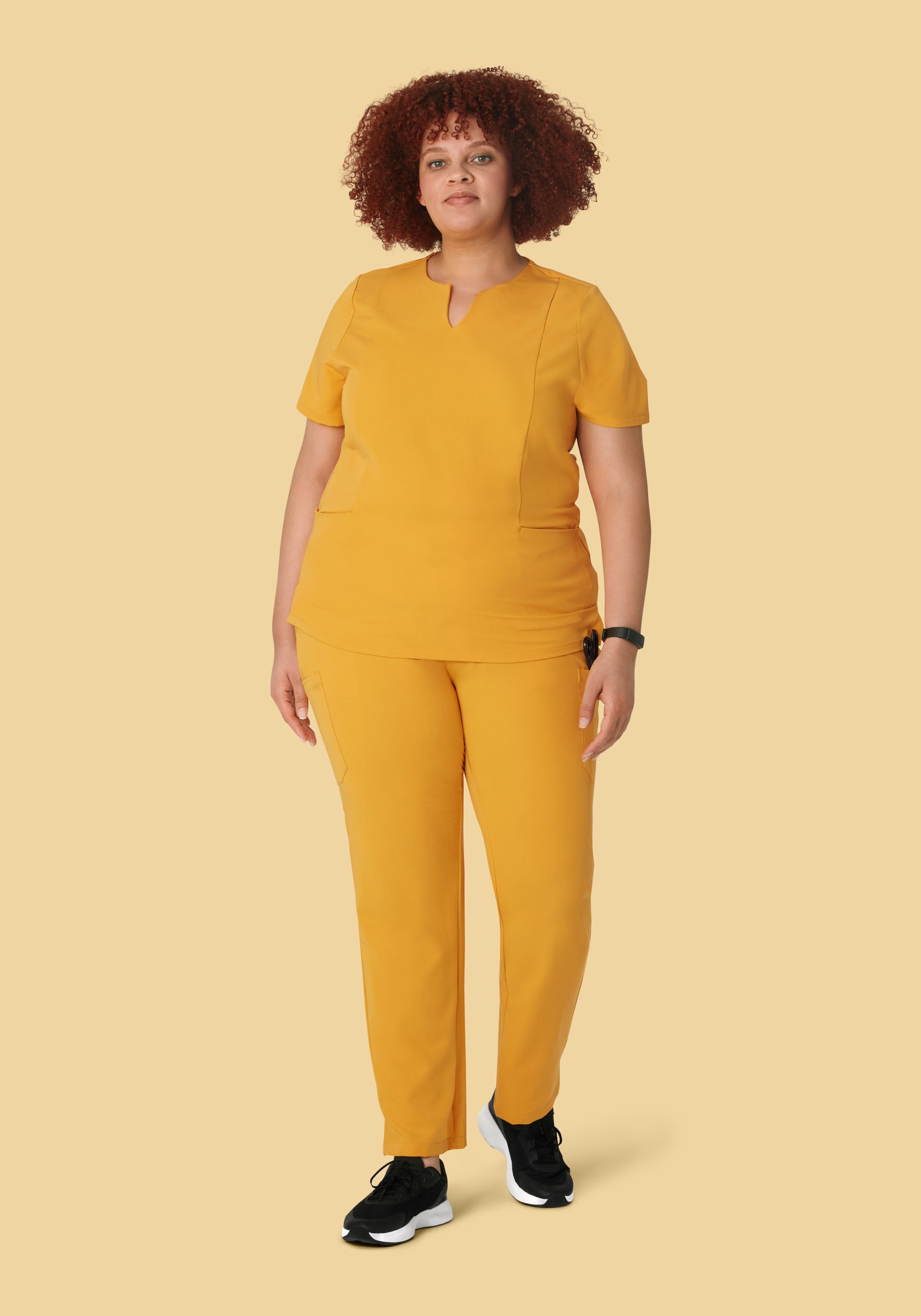 5 Pocket Notch Neck Top Honey