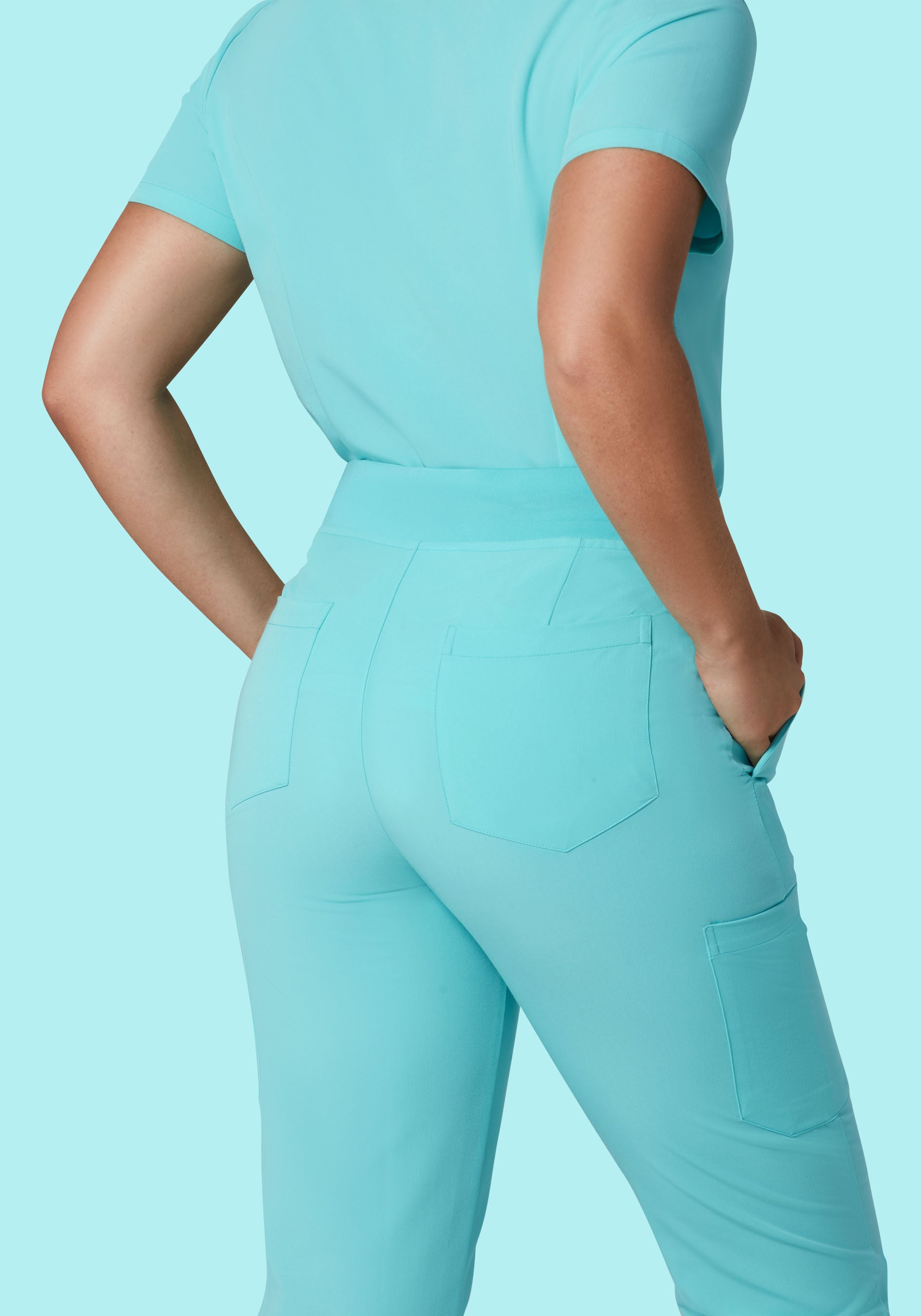 9 Pocket Cargo Pants Aqua