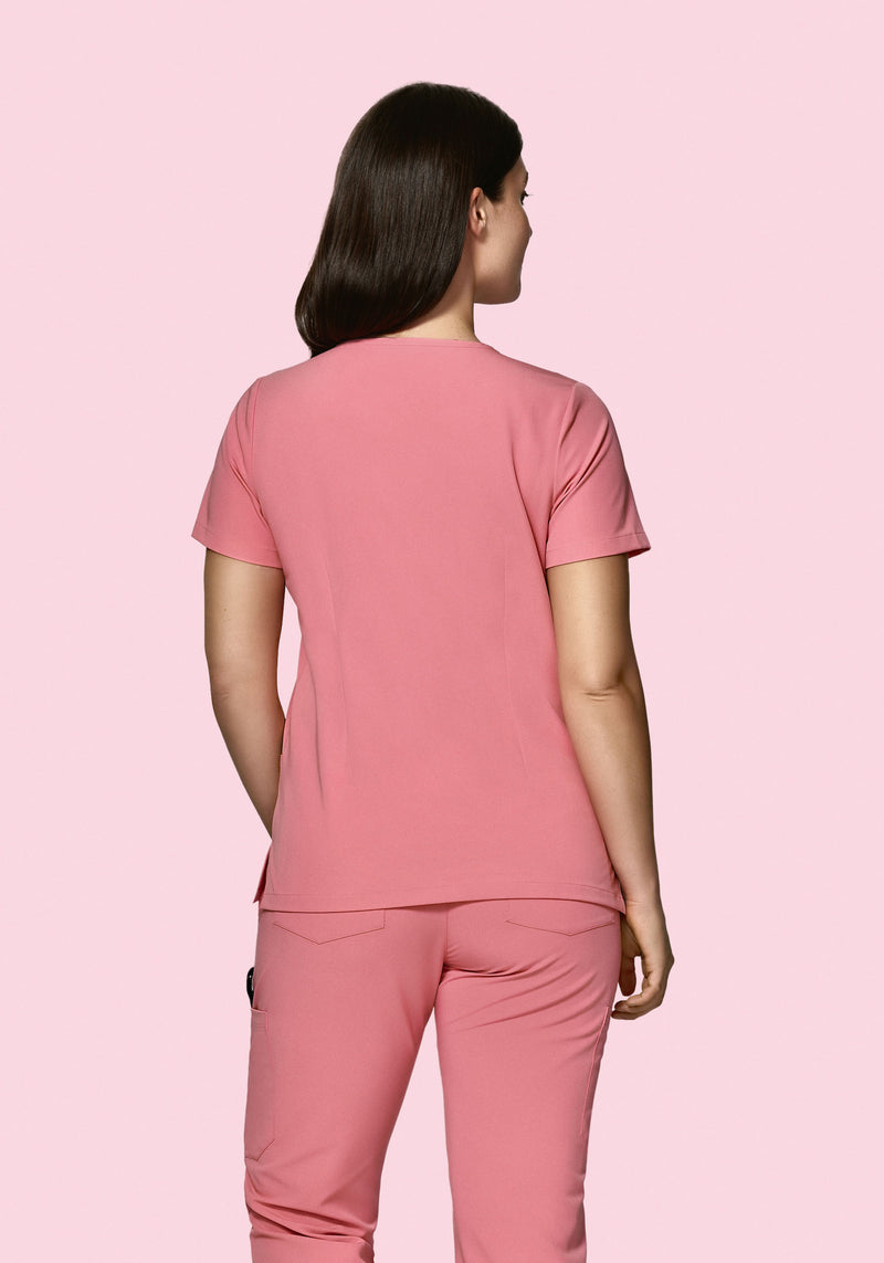 5 Pocket Notch Neck Top Peony