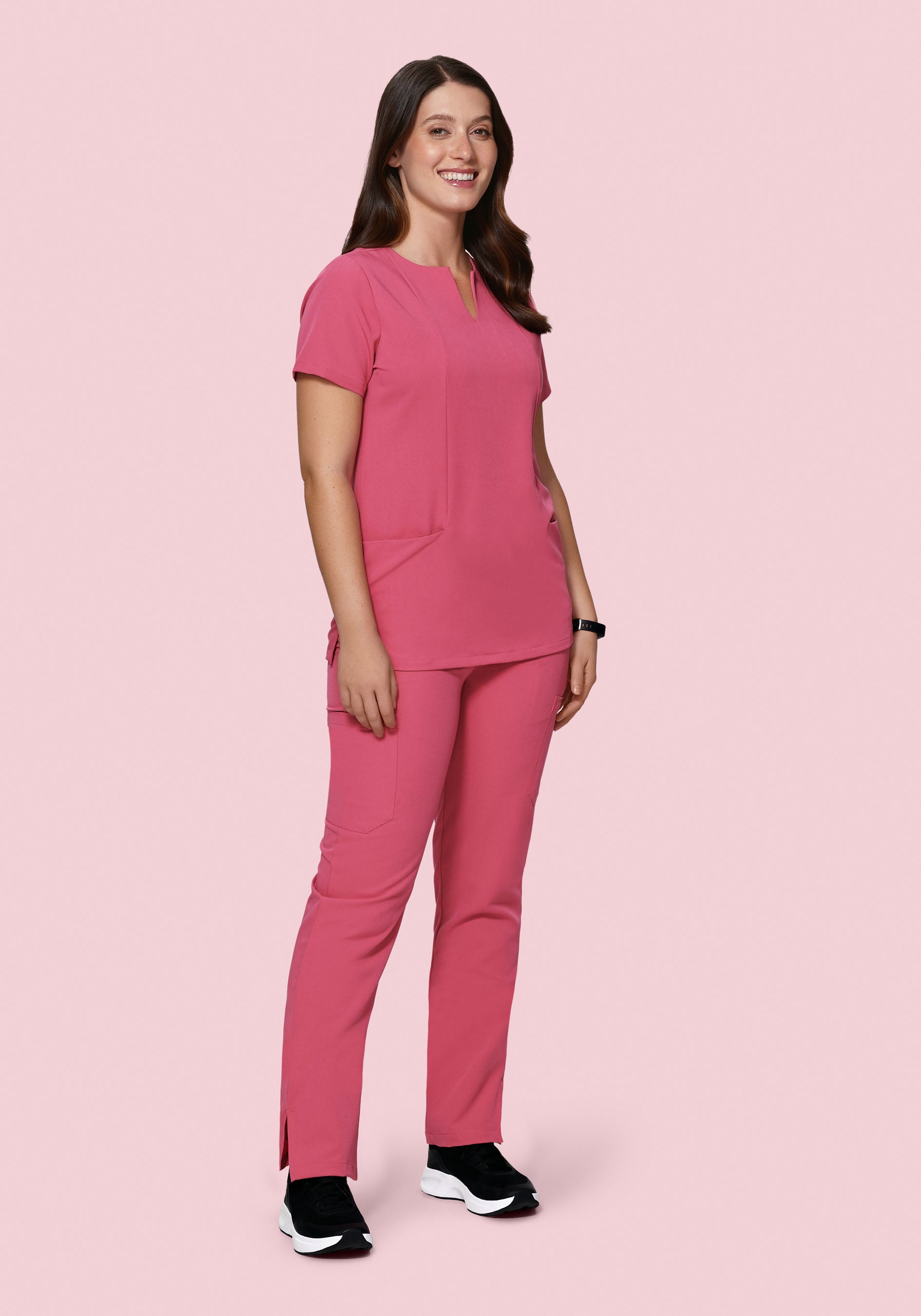 5 Pocket Notch Neck Top Jaipur Pink