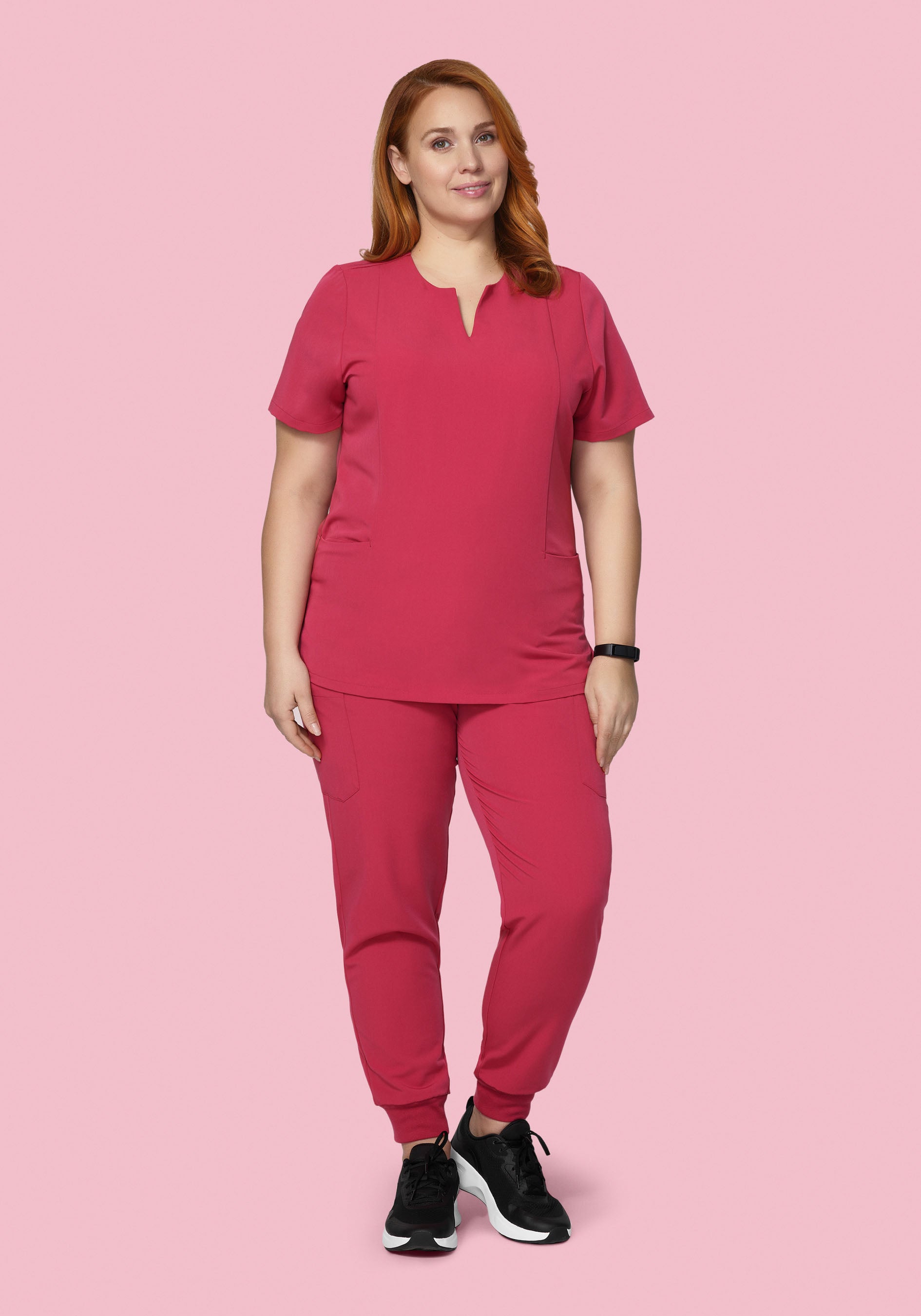 9 Pocket Joggers Deep Rose