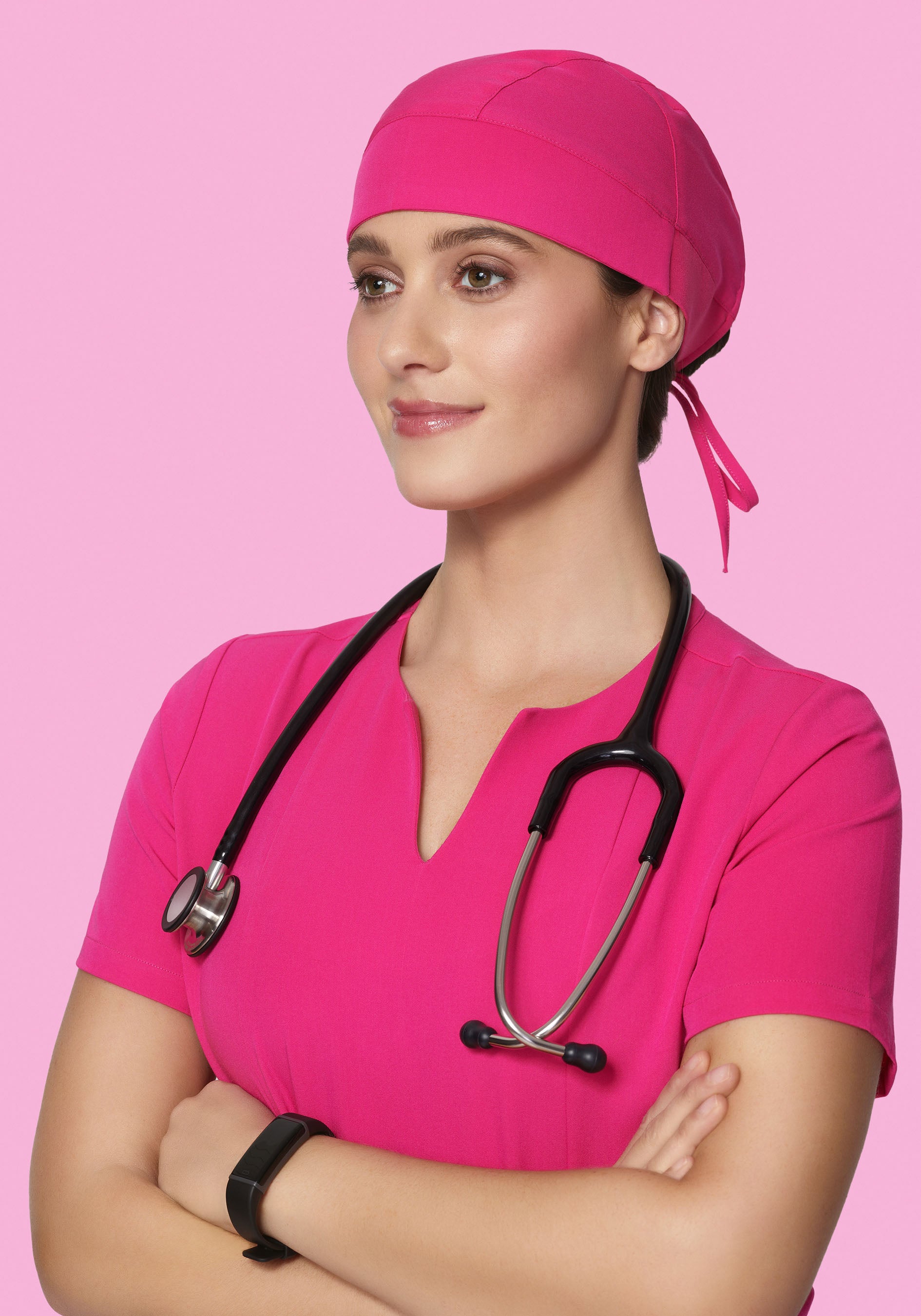 Contemporary Scrub Cap Shocking Pink