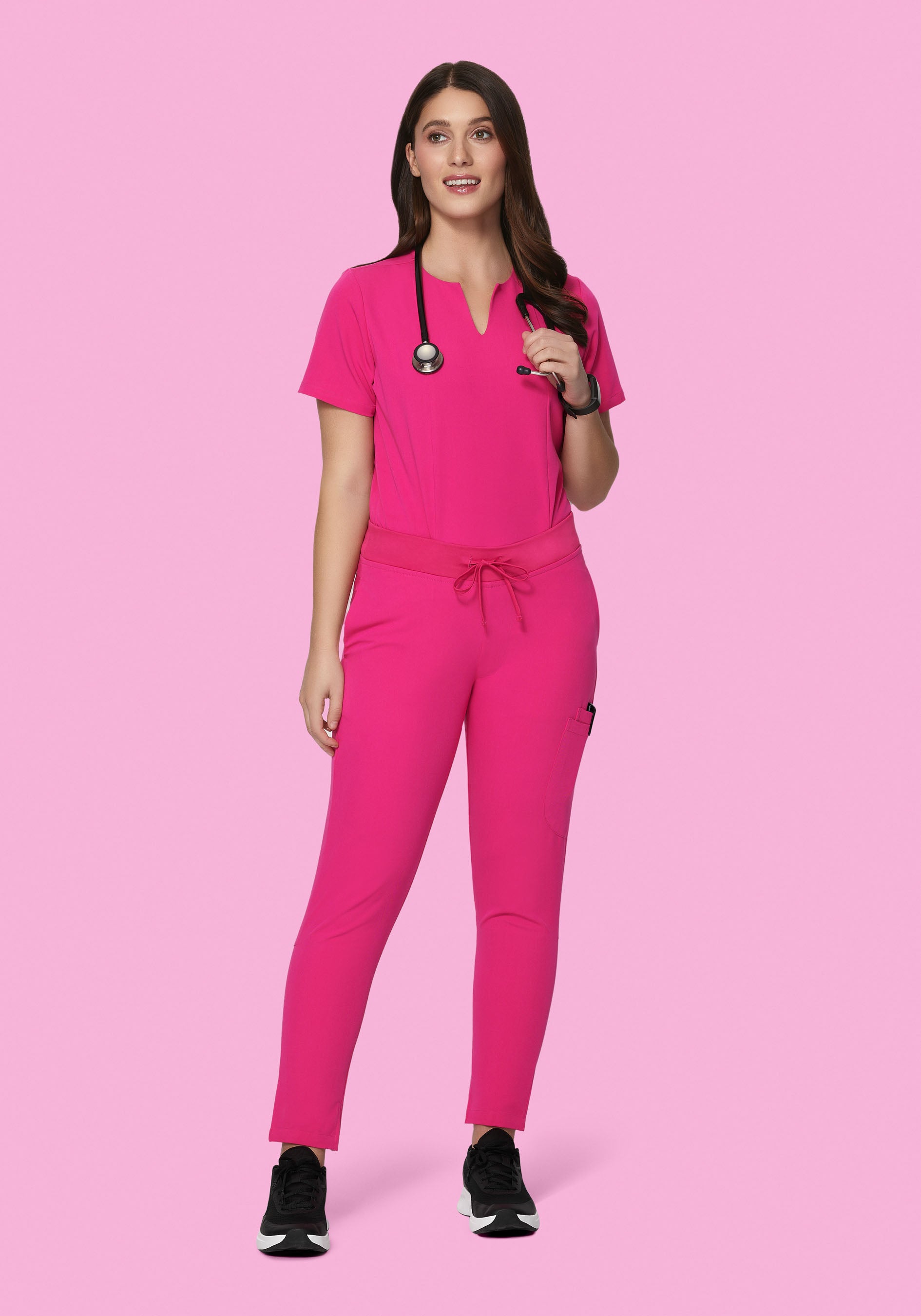 6 Pocket Slim Pants Shocking Pink