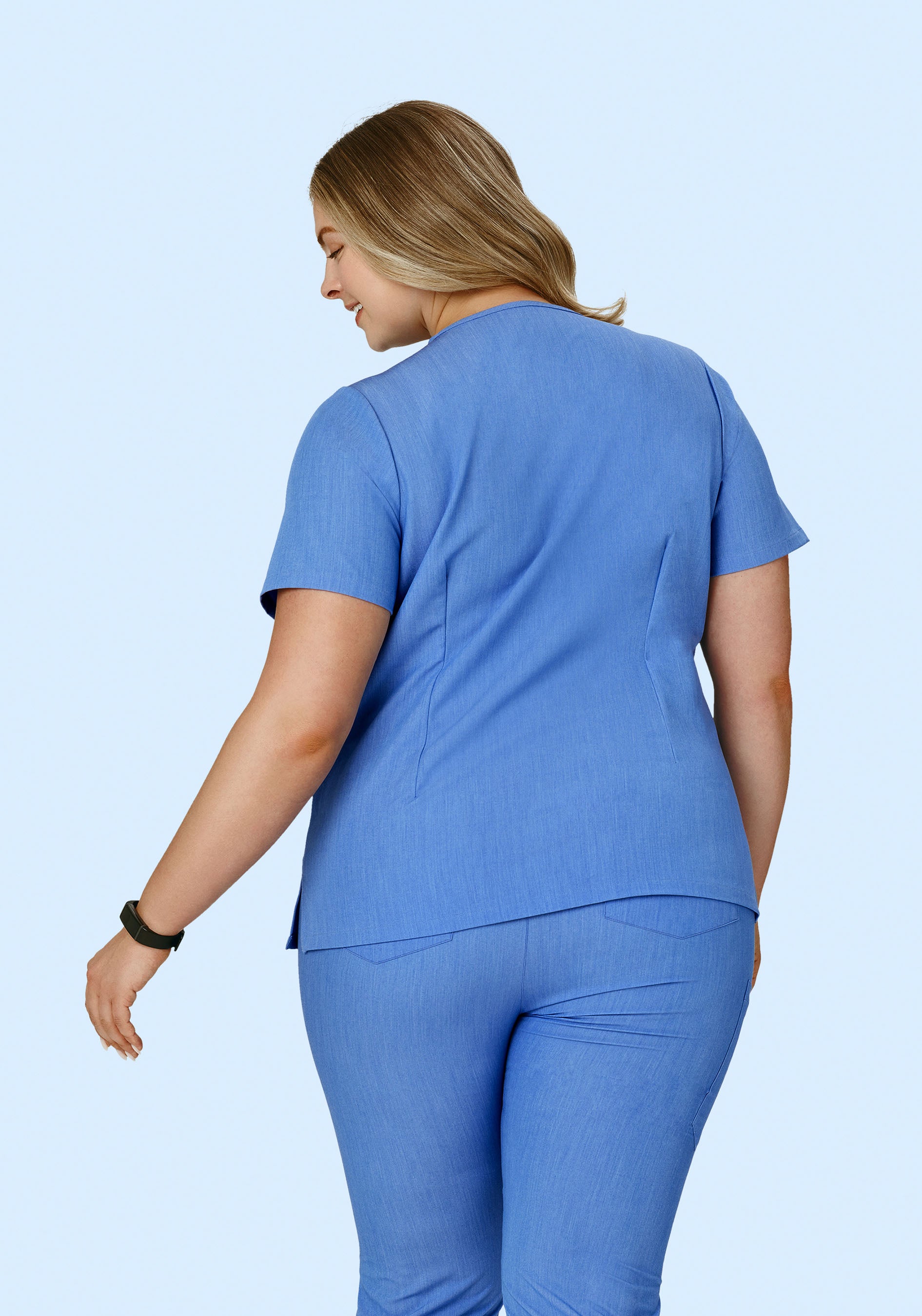 One Pocket Top Heather Blue