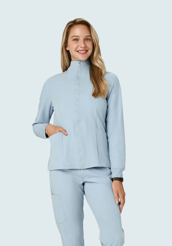 Women's Modern Scrub Jacket Powder Blue