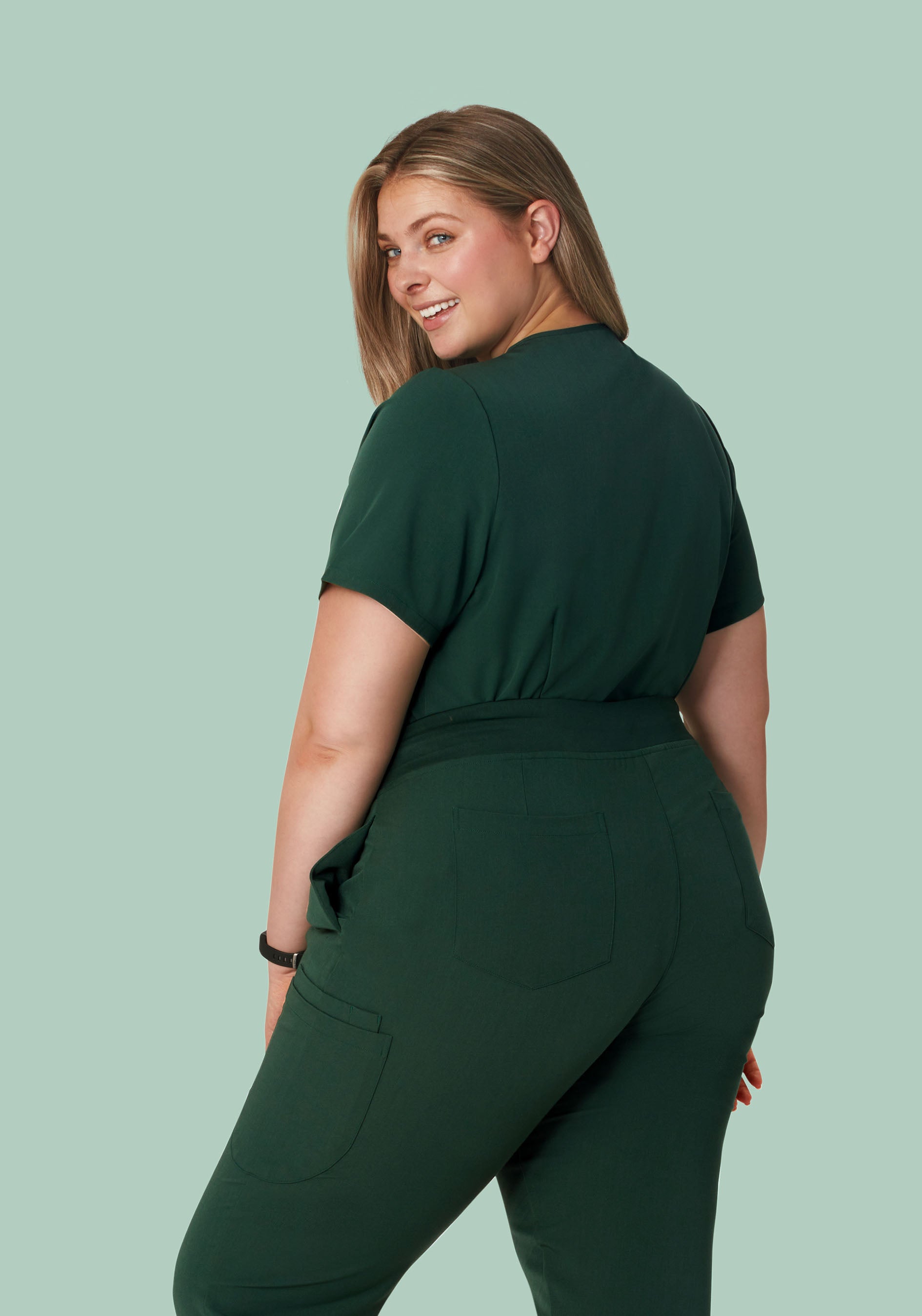 One Pocket Top Midnight Green