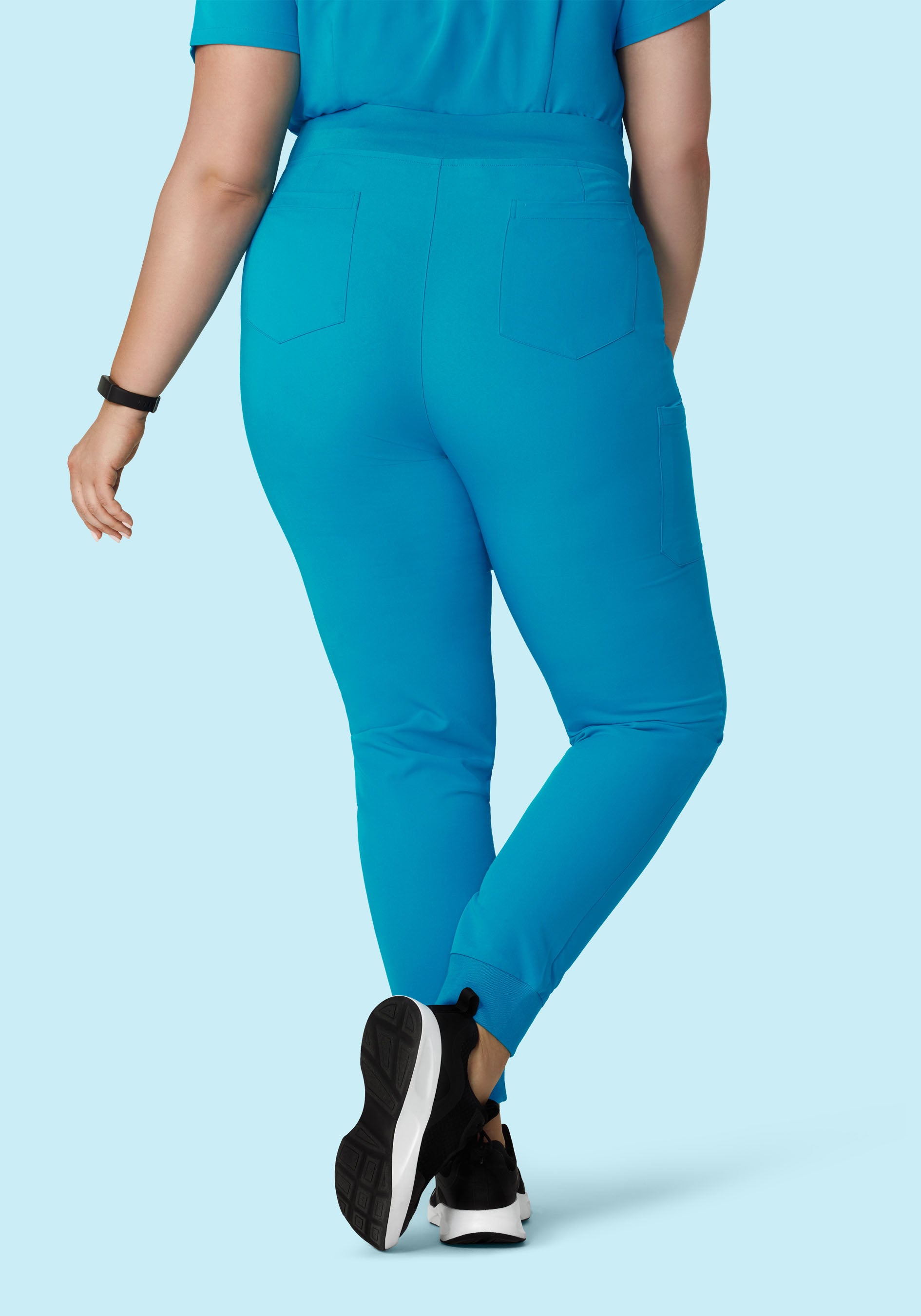 High Waisted Joggers Azure