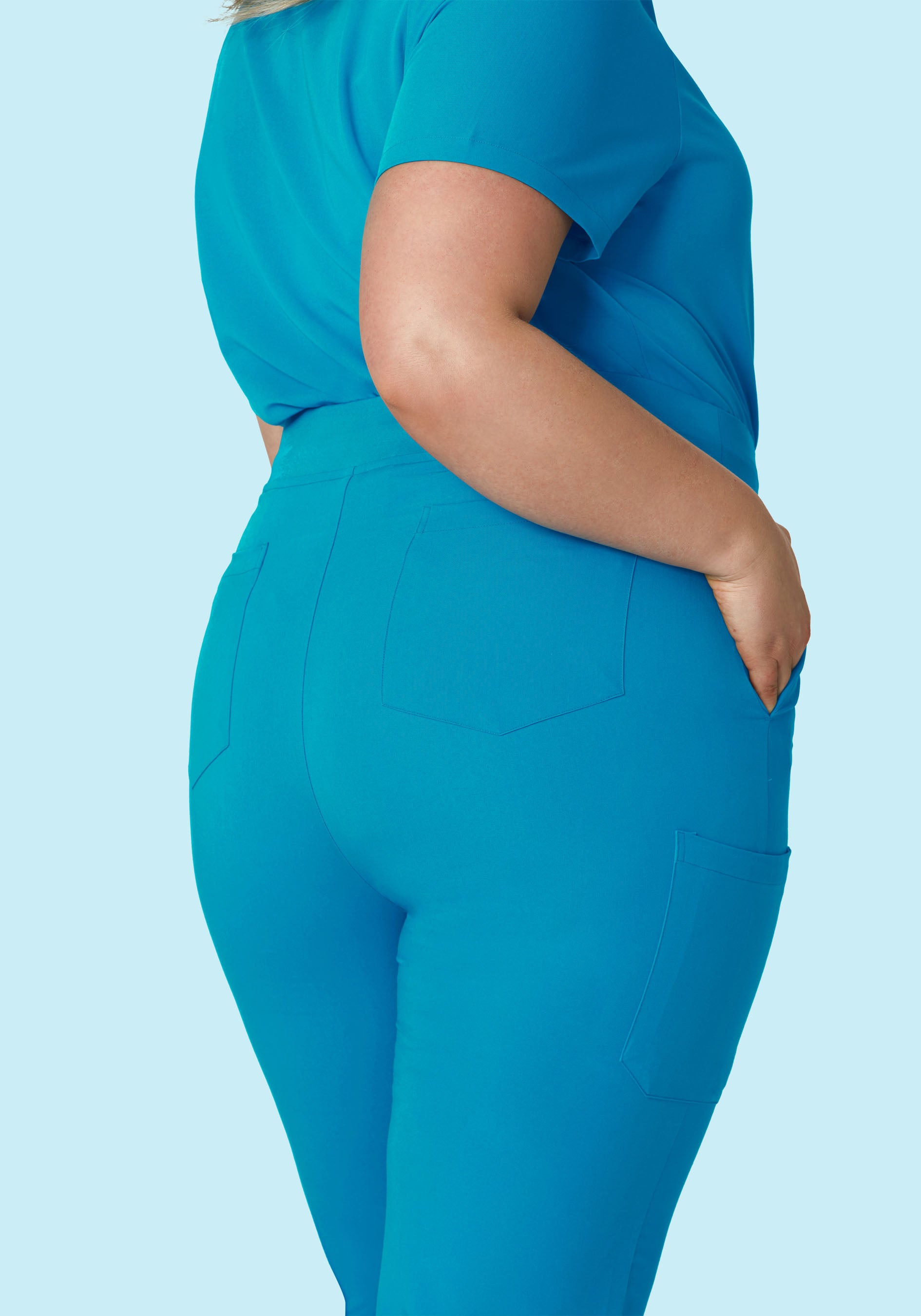 High Waisted Joggers Azure