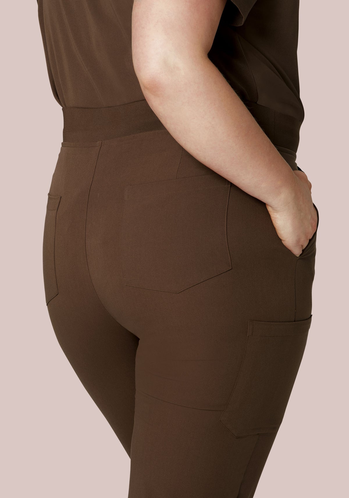High Waisted Joggers Chocolate Brown