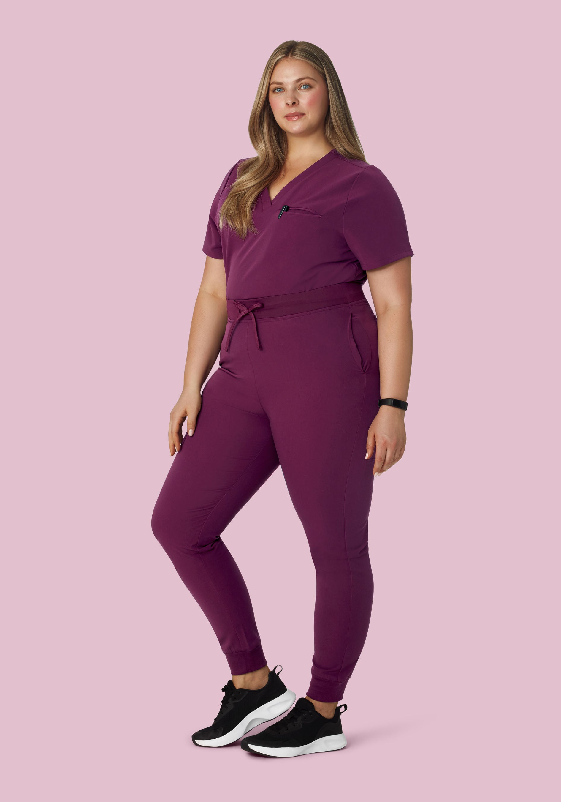 High Waisted Joggers Plum
