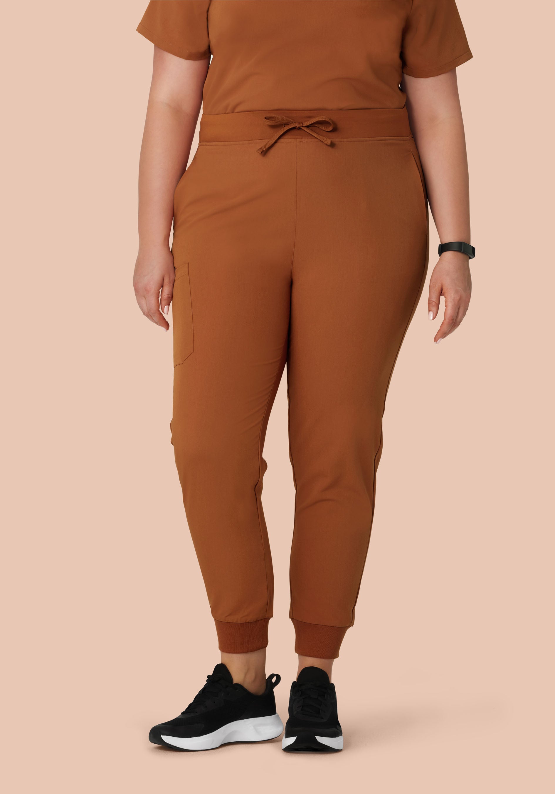 High Waisted Joggers Roasted Pecan