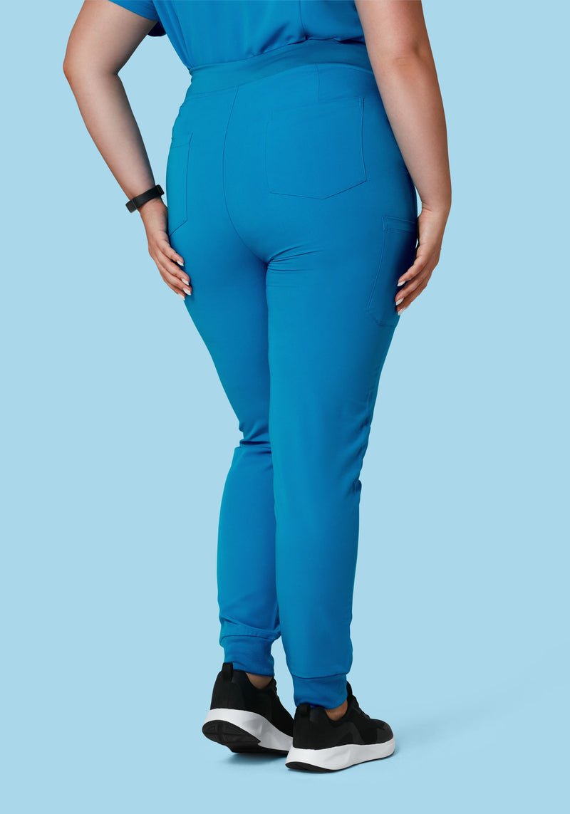 High Waisted Joggers Electric Blue