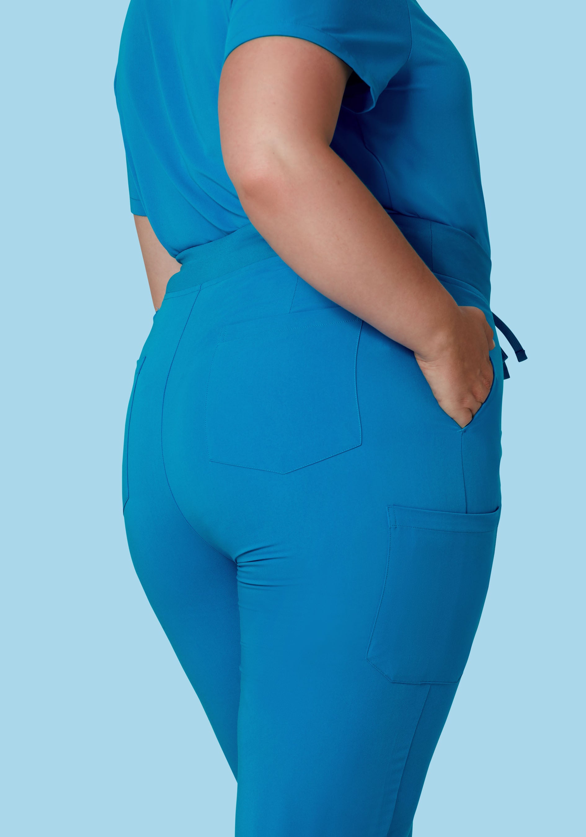 High Waisted Joggers Electric Blue