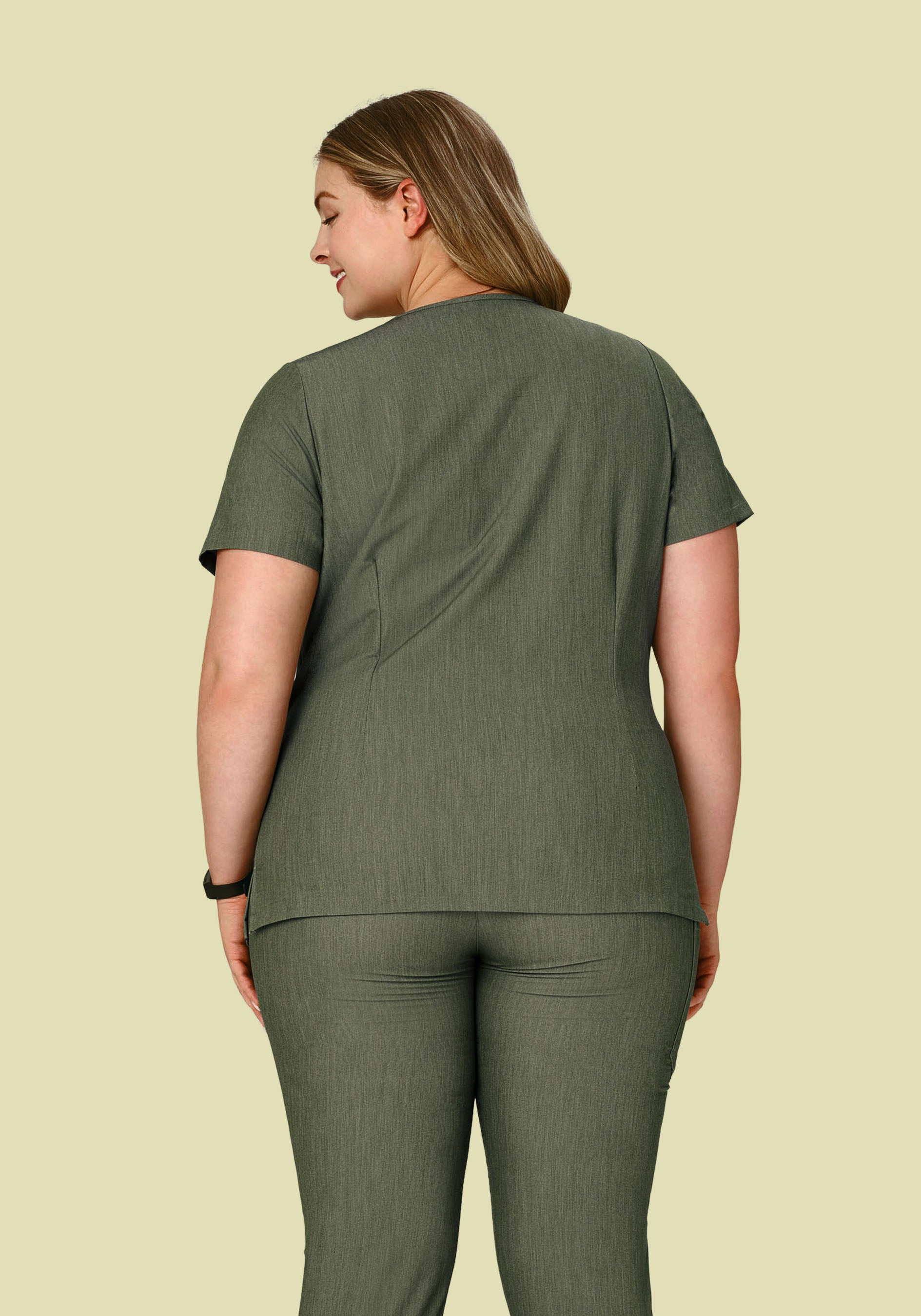 One Pocket Top Heather Olive