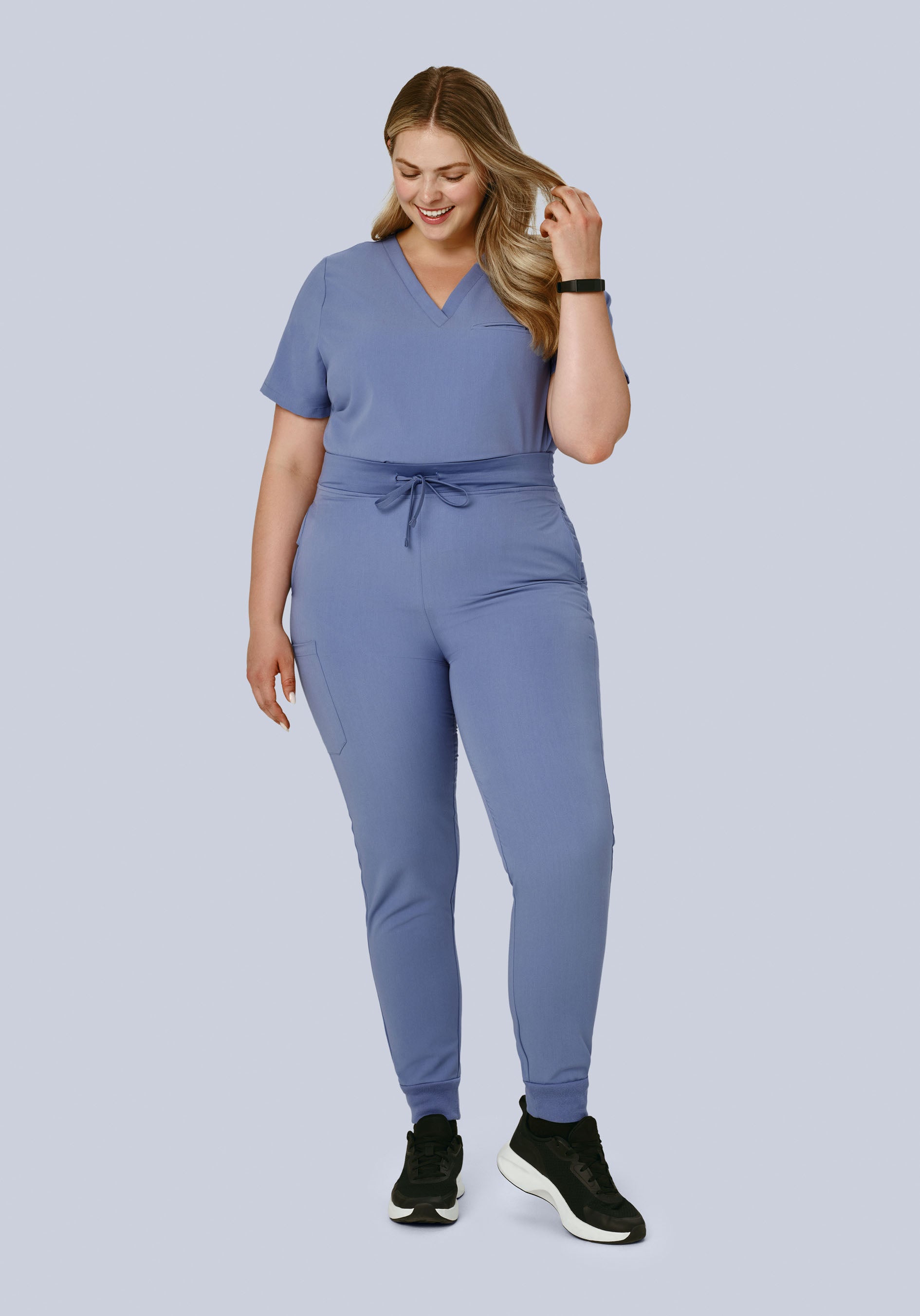 High Waisted Joggers Periwinkle