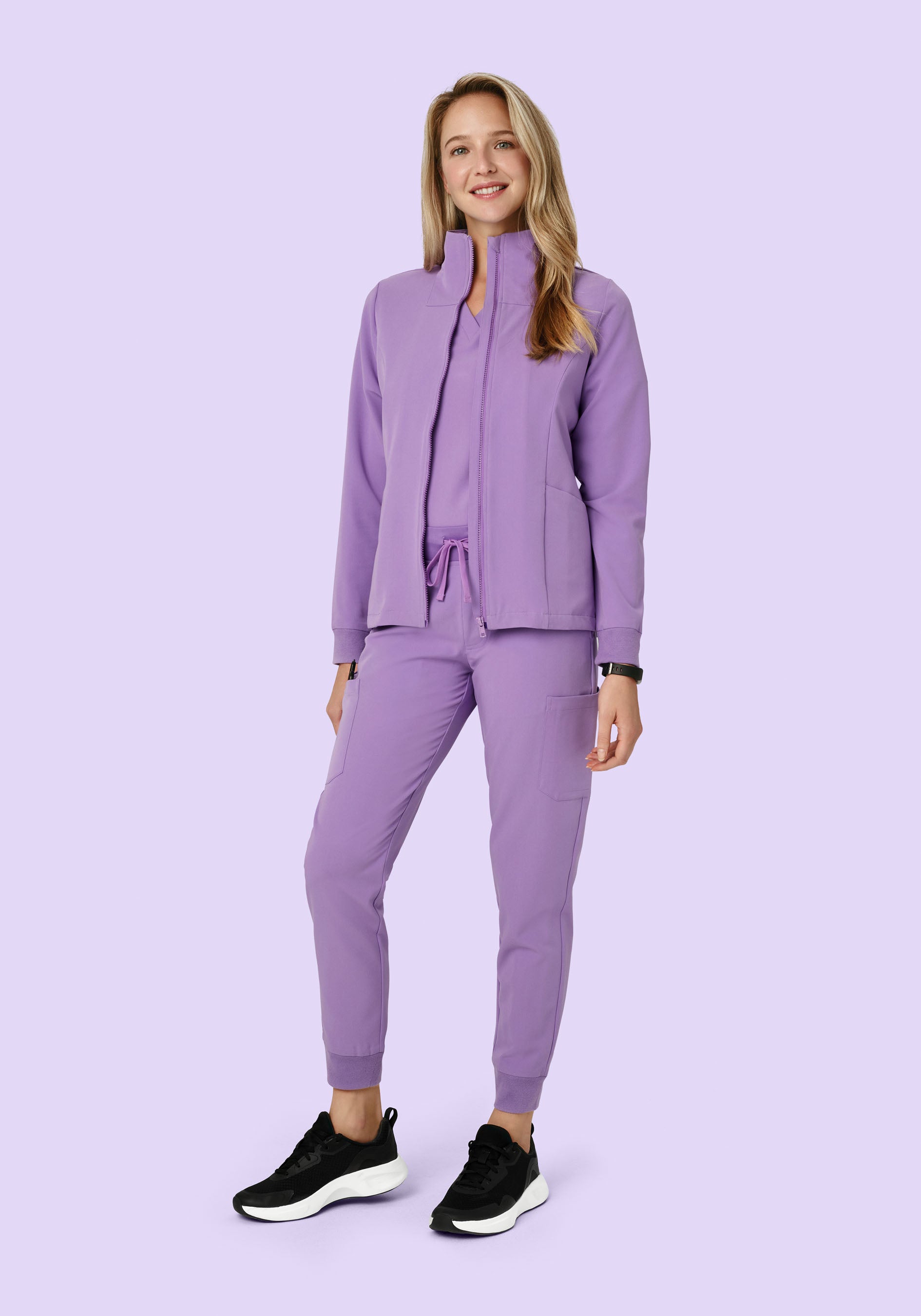 Women's Modern Scrub Jacket Lavender
