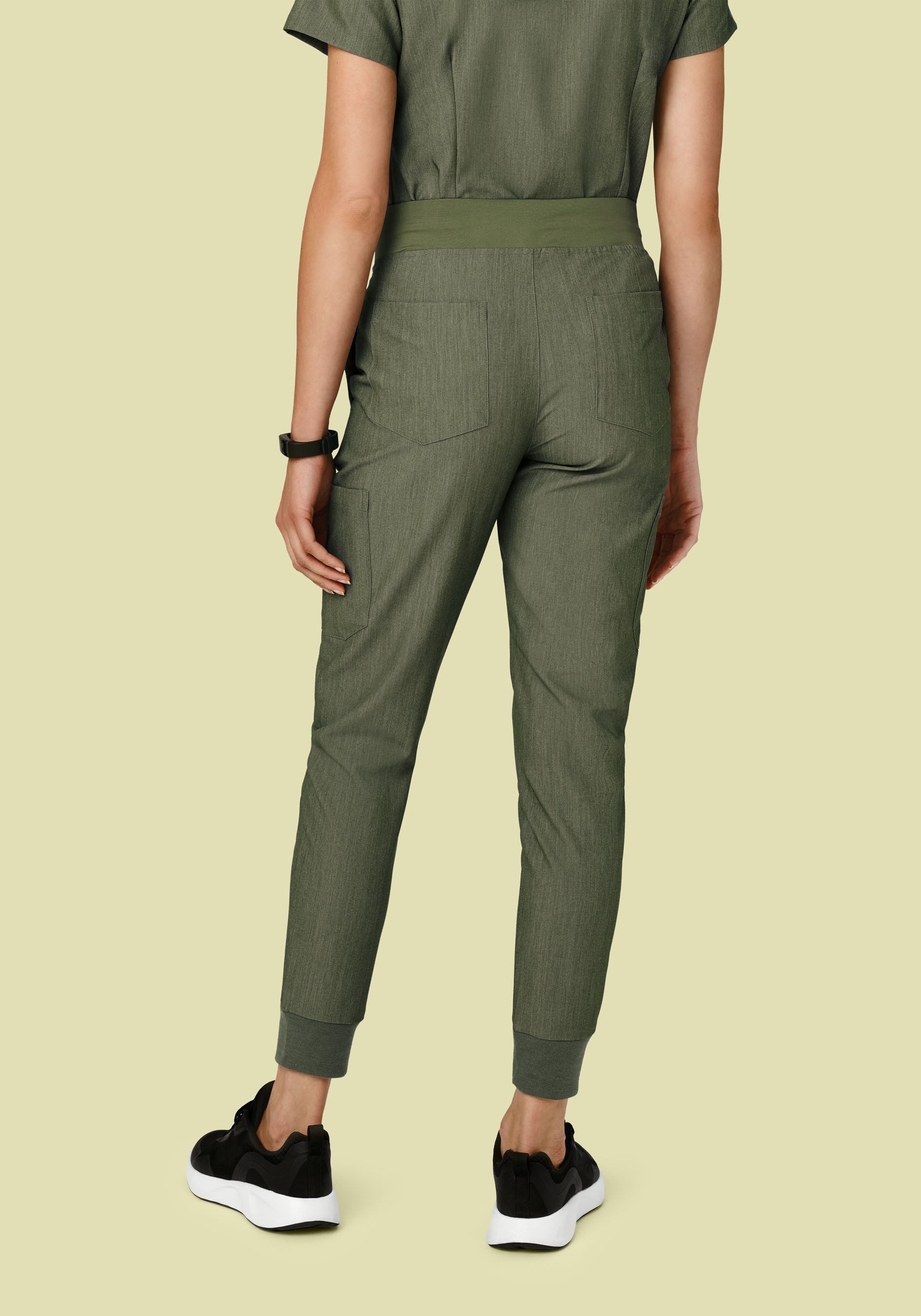 9 Pocket Joggers Heather Olive