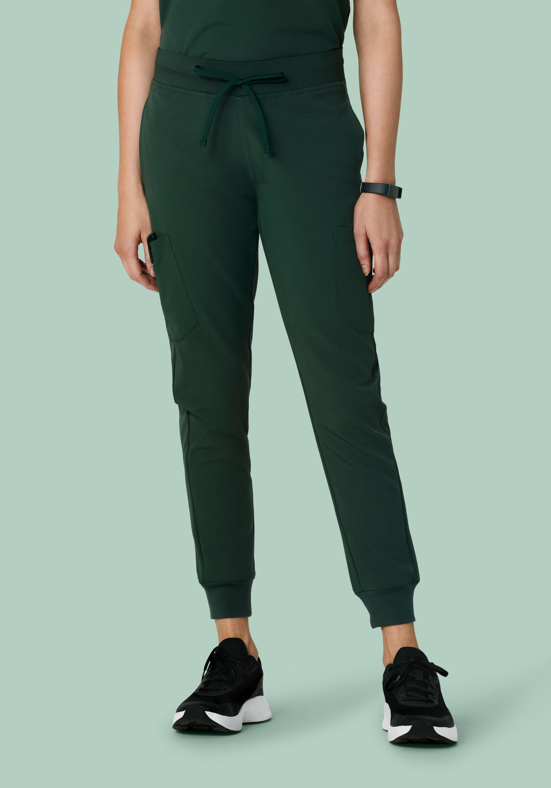 9 Pocket Joggers Midnight Green